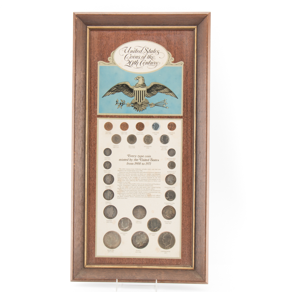 Framed United States Coins of the 20th Century