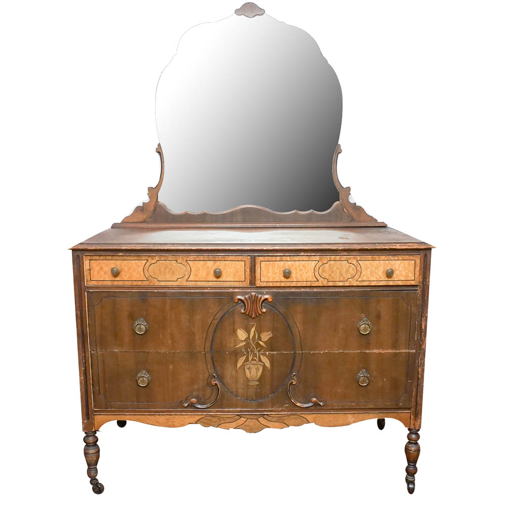 Antique Art Nouveau Vanity Dresser