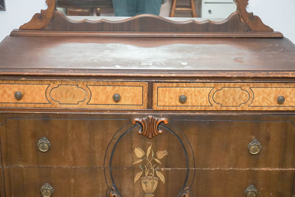 Antique Art Nouveau Vanity Dresser