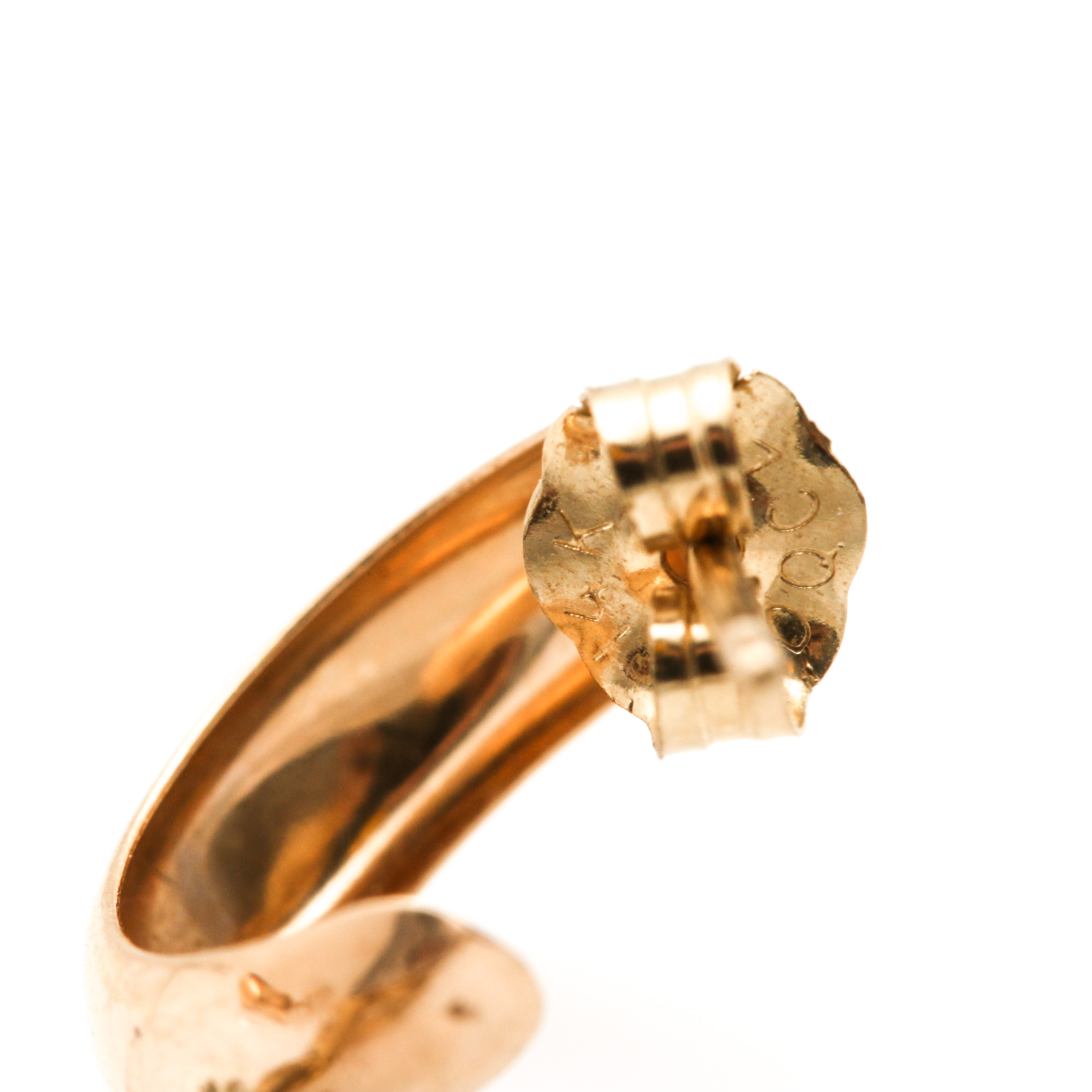 14K Yellow Gold Topaz and Cubic Zirconia Earrings