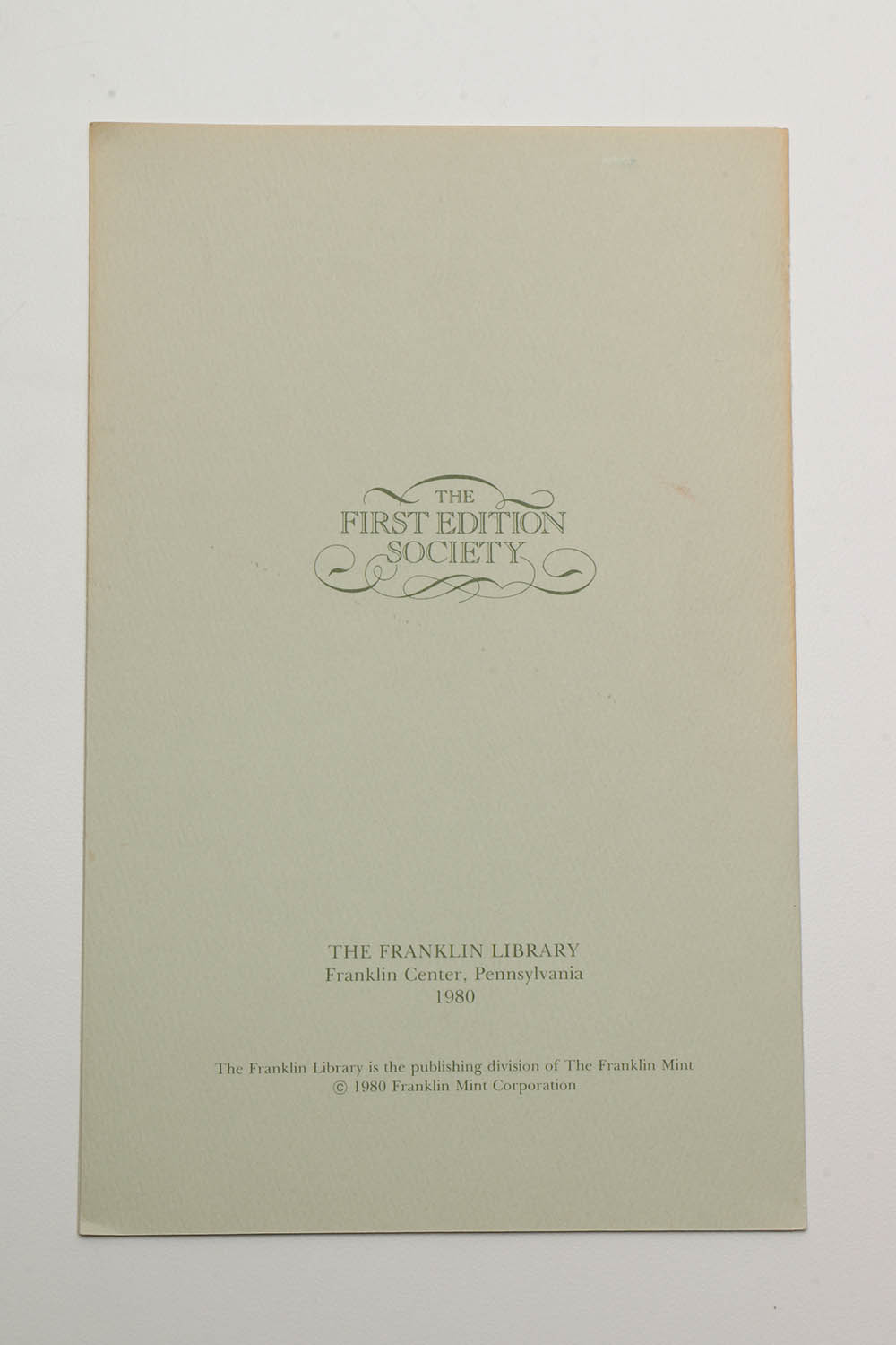 Franklin Library First Edition Society Novels