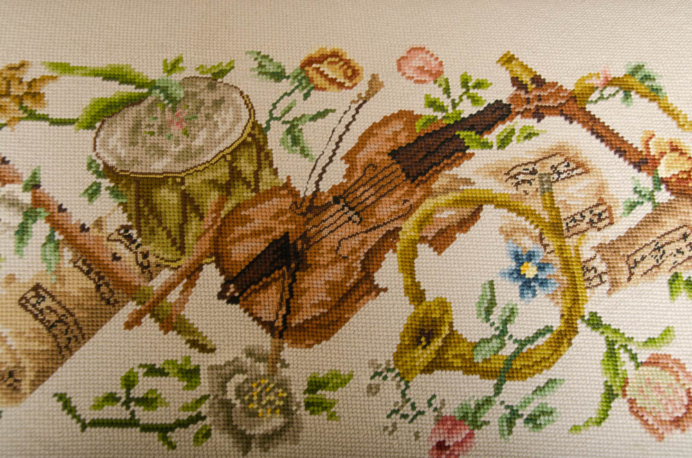 Vintage Piano Bench with Under-Seat Storage by Tonkbench