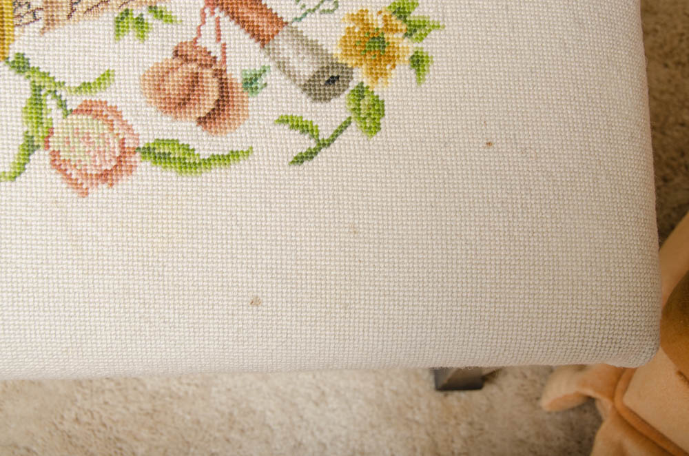 Vintage Piano Bench with Under-Seat Storage by Tonkbench