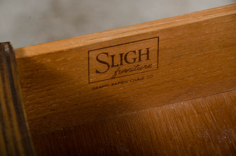 Mid Century Modern Dresser and Two Mirrors by Sligh Furniture