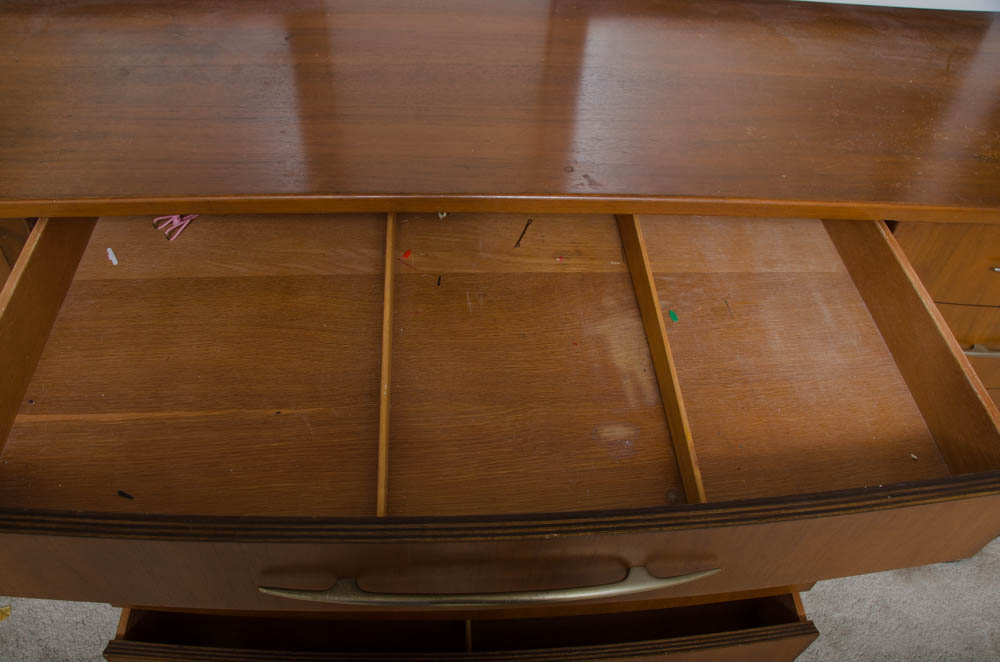 Mid Century Modern Dresser and Two Mirrors by Sligh Furniture