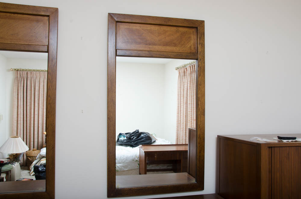 Mid Century Modern Dresser and Two Mirrors by Sligh Furniture