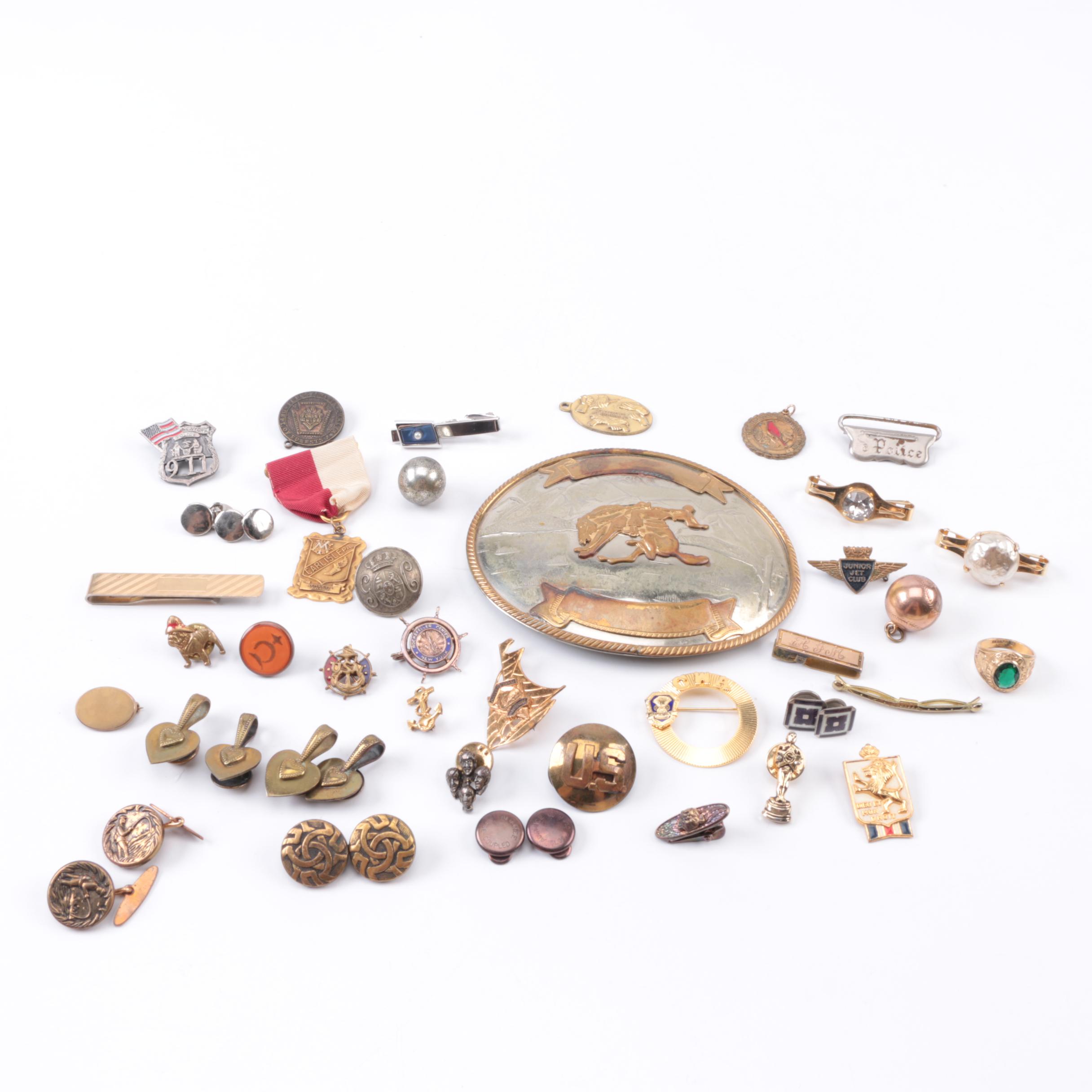 Assortment of Vintage Shirt Accessories and Jewelry