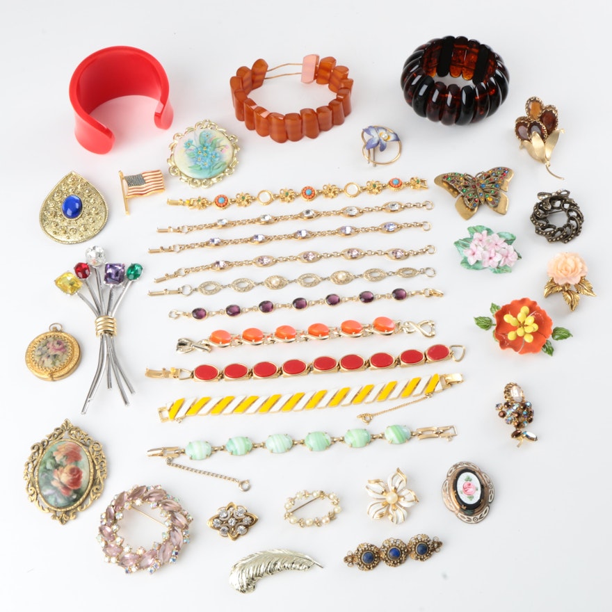 Colorful Costume Jewelry Including Vintage Pieces