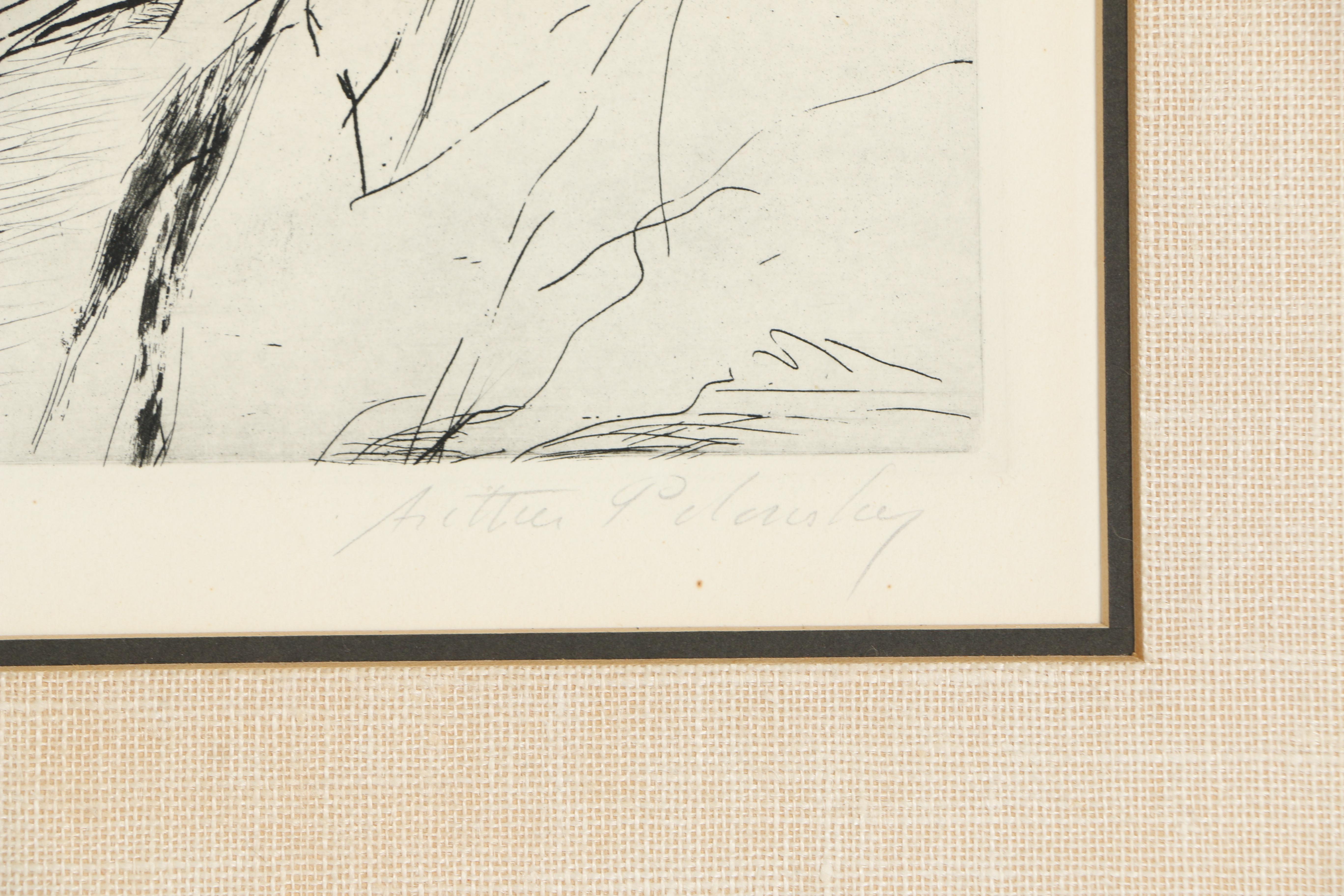 Arthur Polonsky Limited Edition Etching of Man