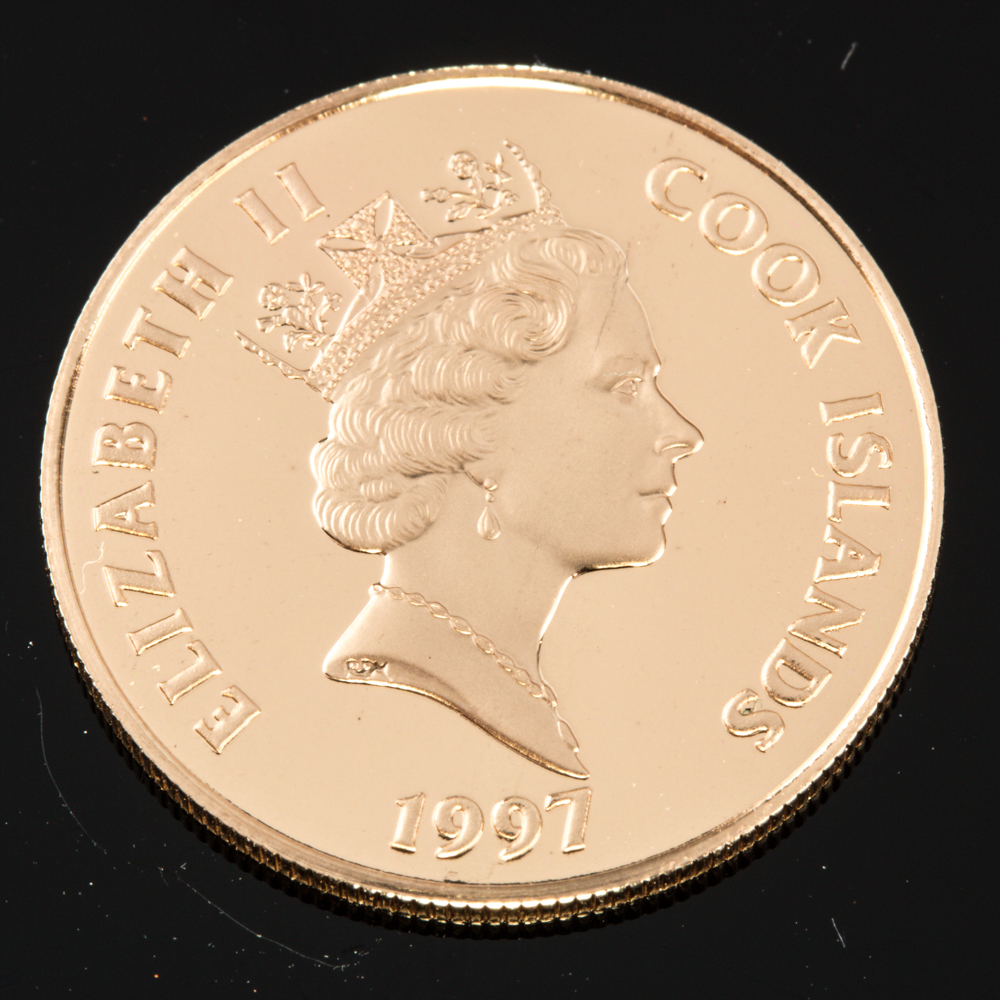 1997 Cook Islands $50 14K Gold Coin