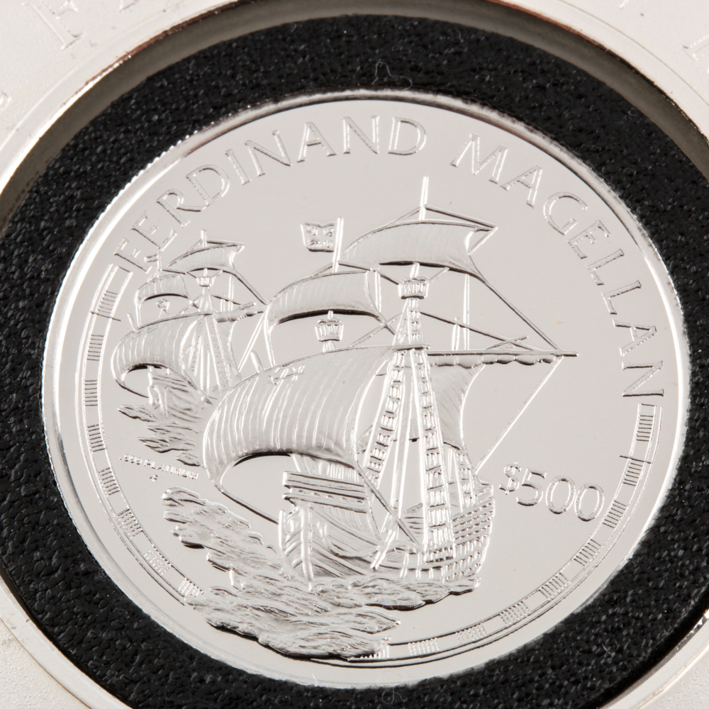 Franklin Mint Ferdinand Magellan Cook Islands $500 Platinum Coin