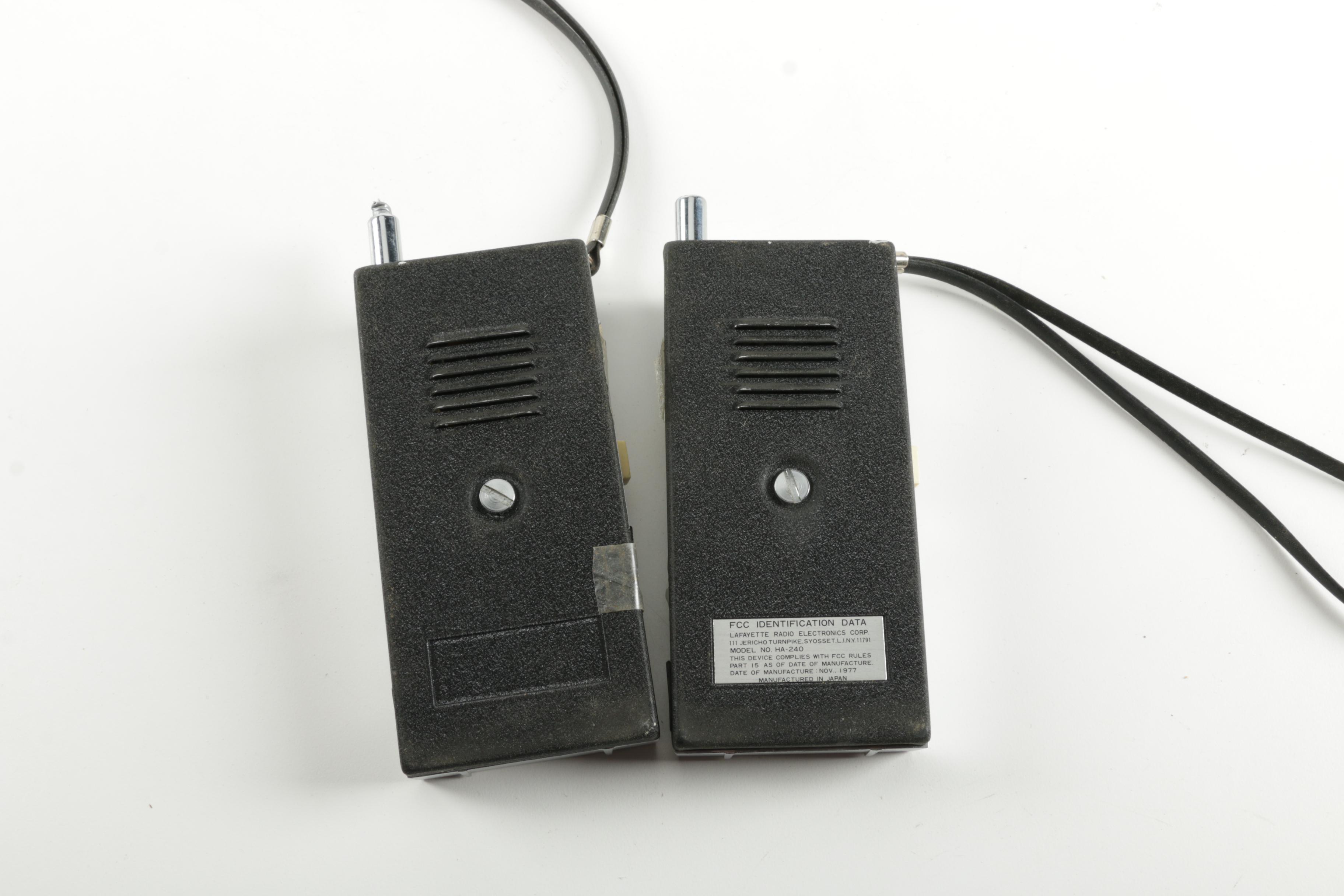 Two Vintage Walkie Talkies