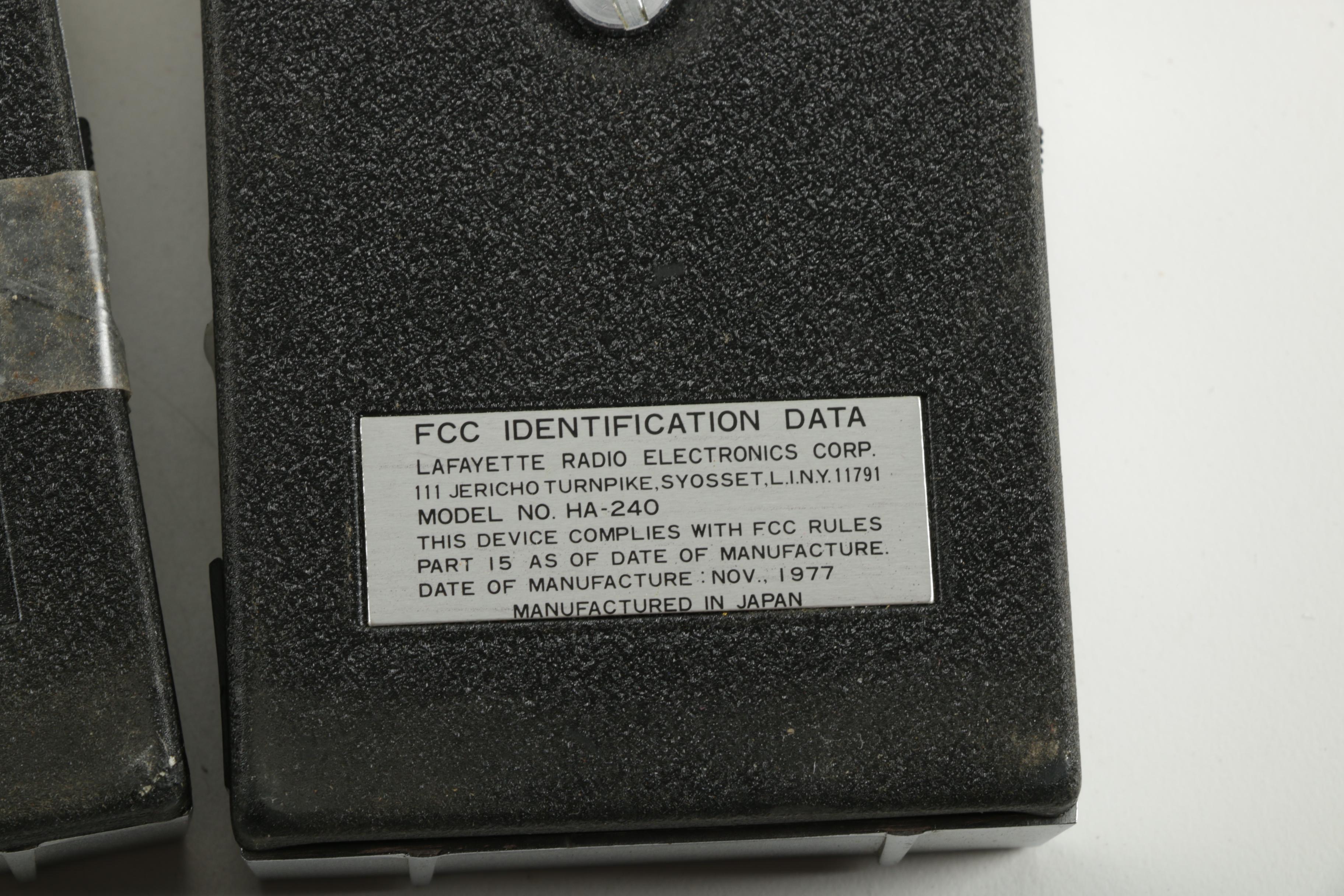 Two Vintage Walkie Talkies