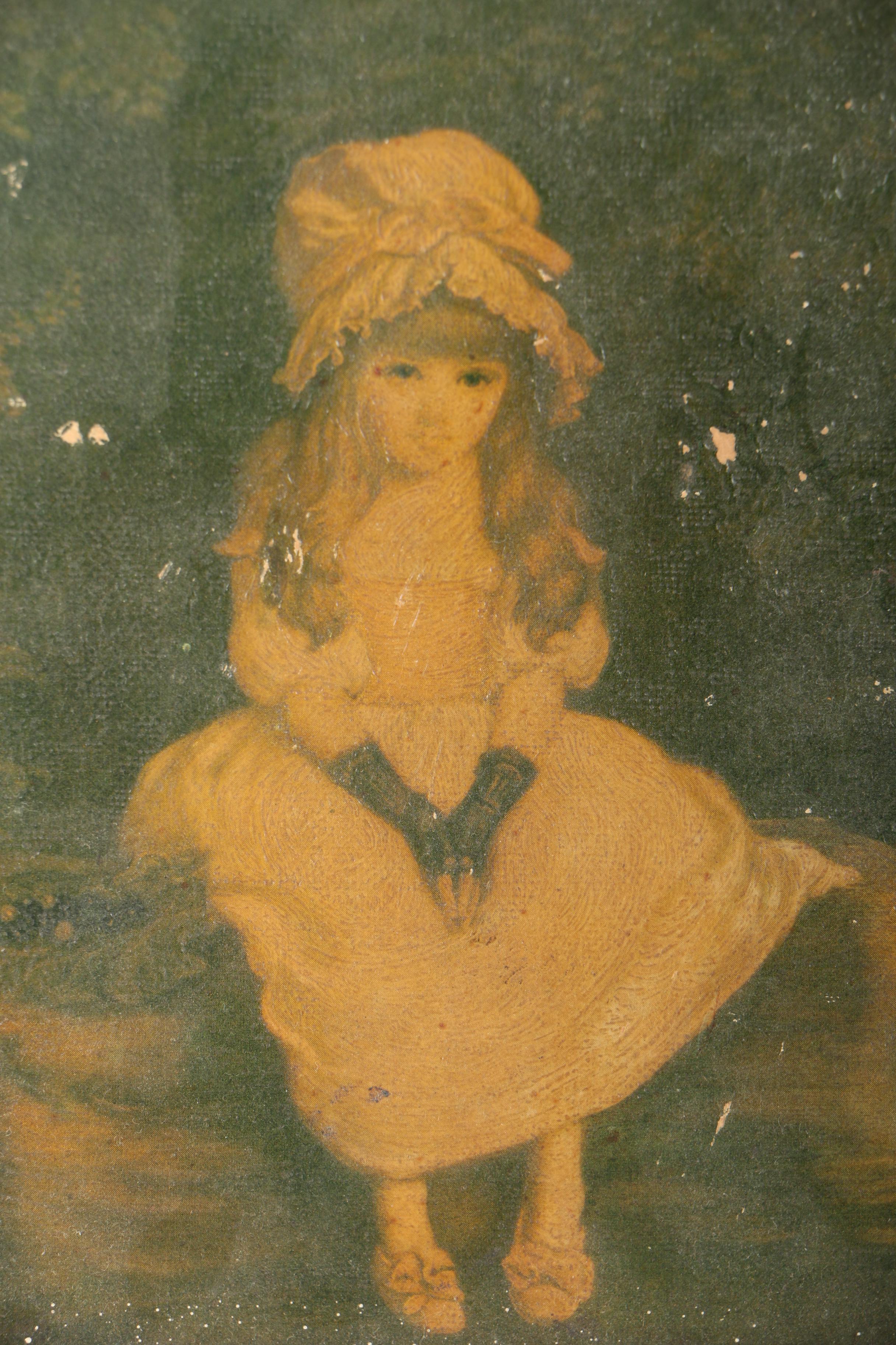 Antique Chromolithograph Reproduction after John Everett Millais's "Cherry Ripe"