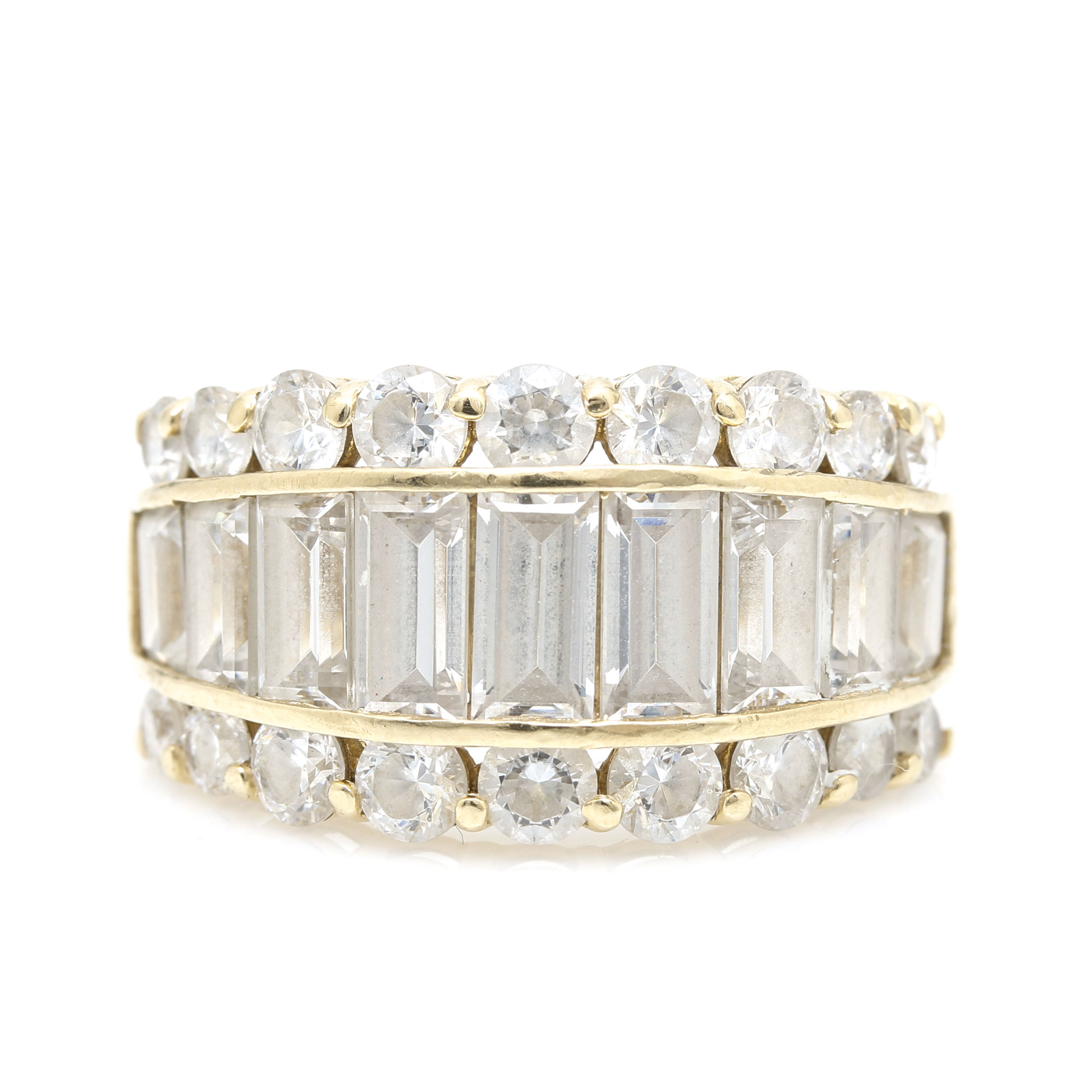 14K Yellow Gold Cubic Zirconia Band