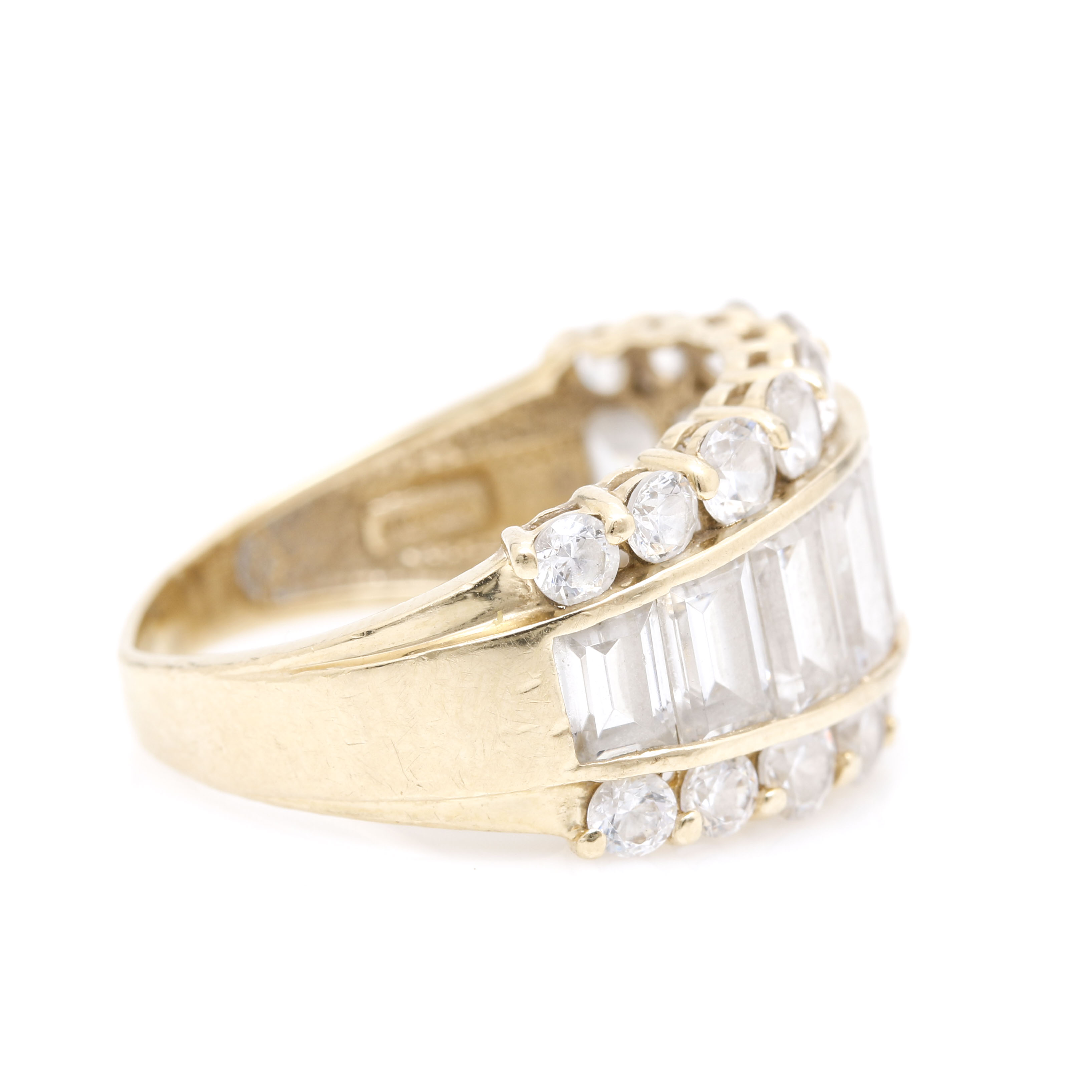 14K Yellow Gold Cubic Zirconia Band