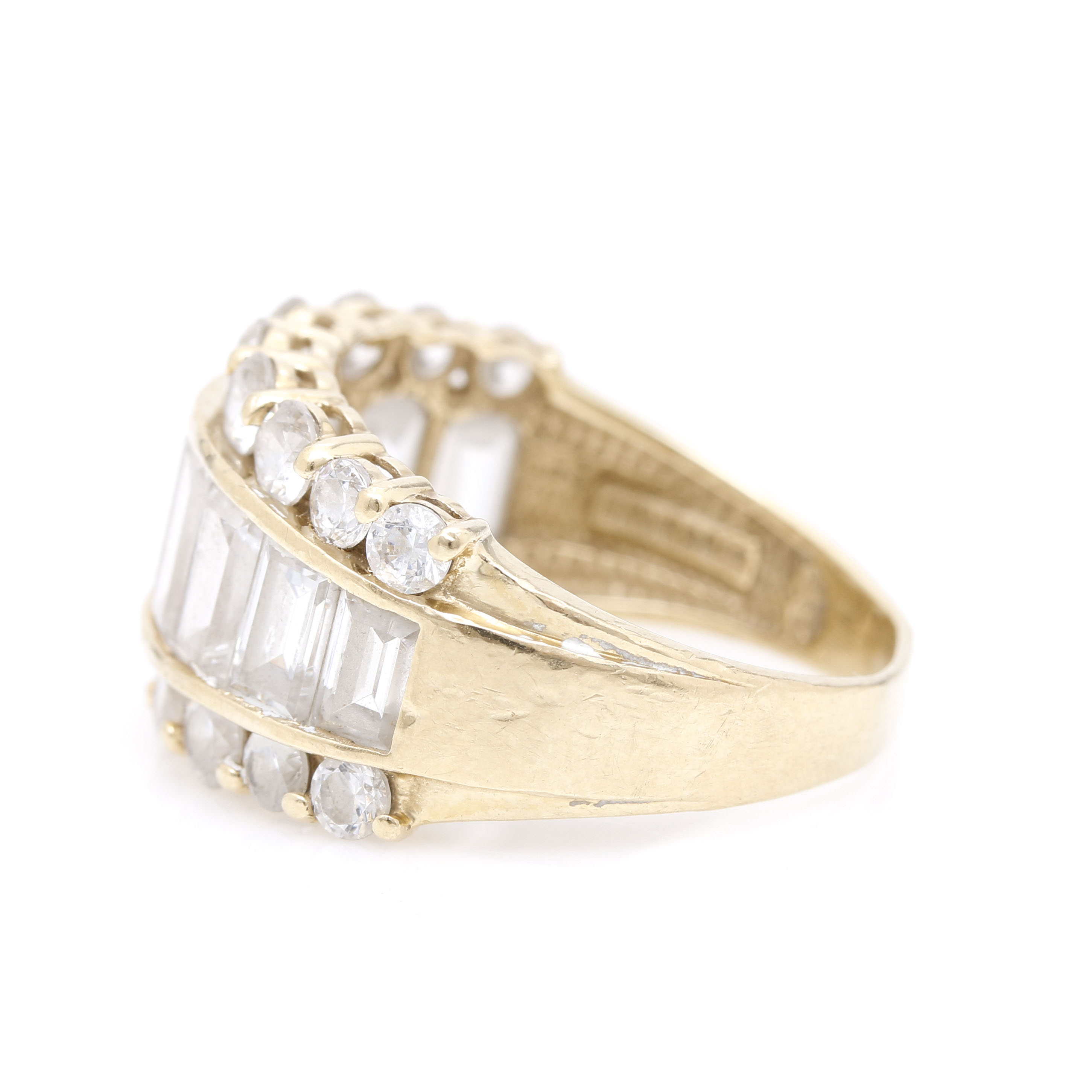 14K Yellow Gold Cubic Zirconia Band