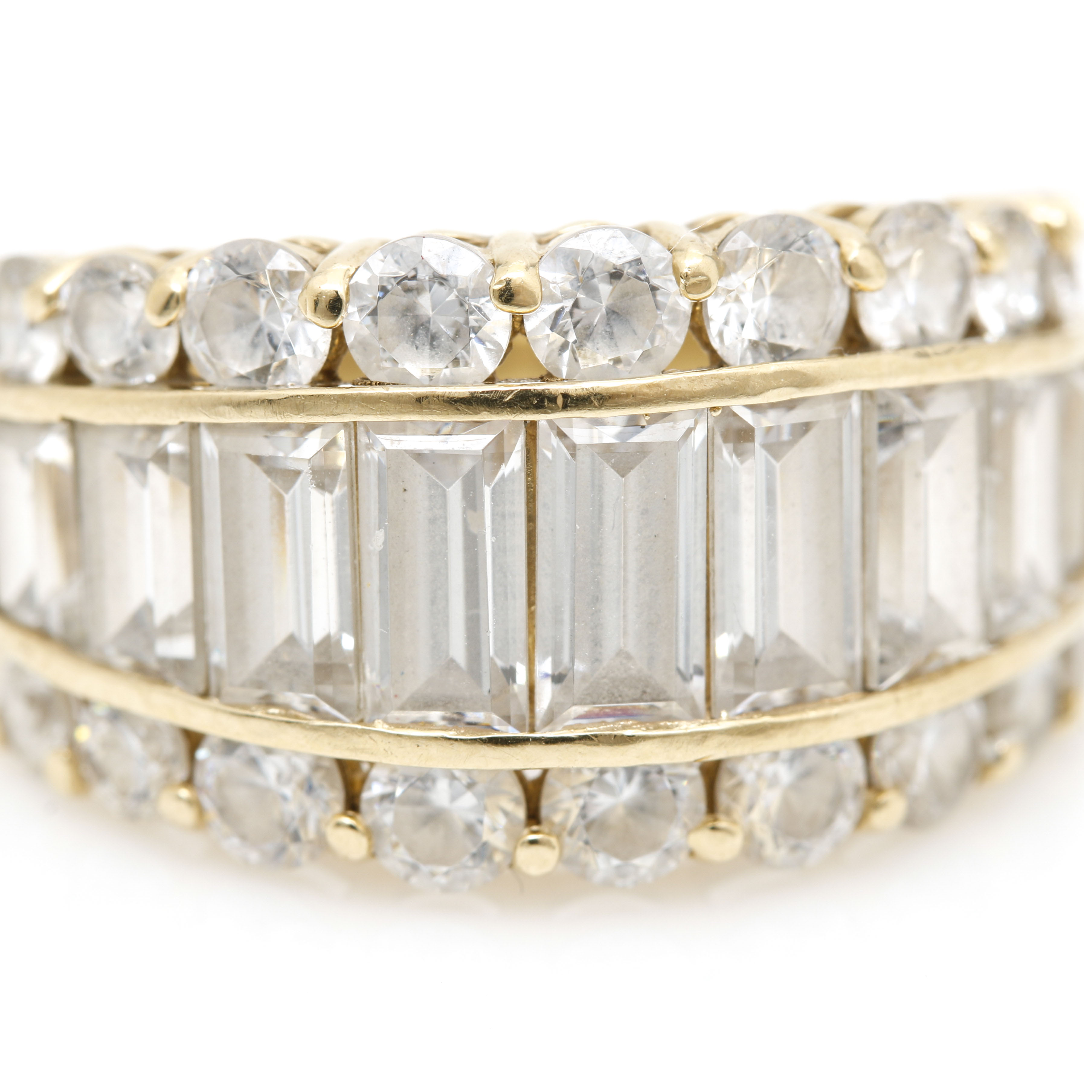 14K Yellow Gold Cubic Zirconia Band