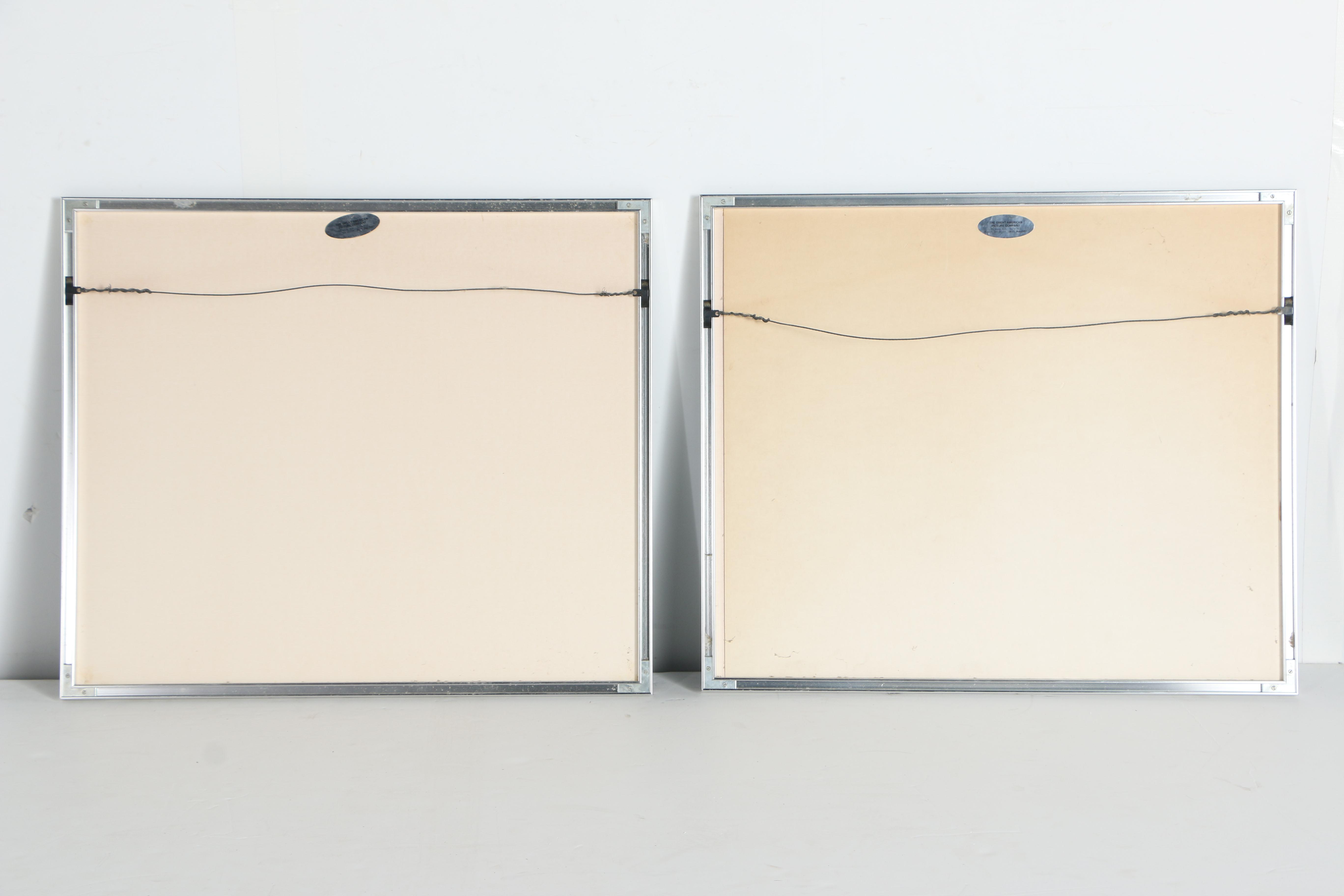 Two Framed Color Photographs of Large Ships