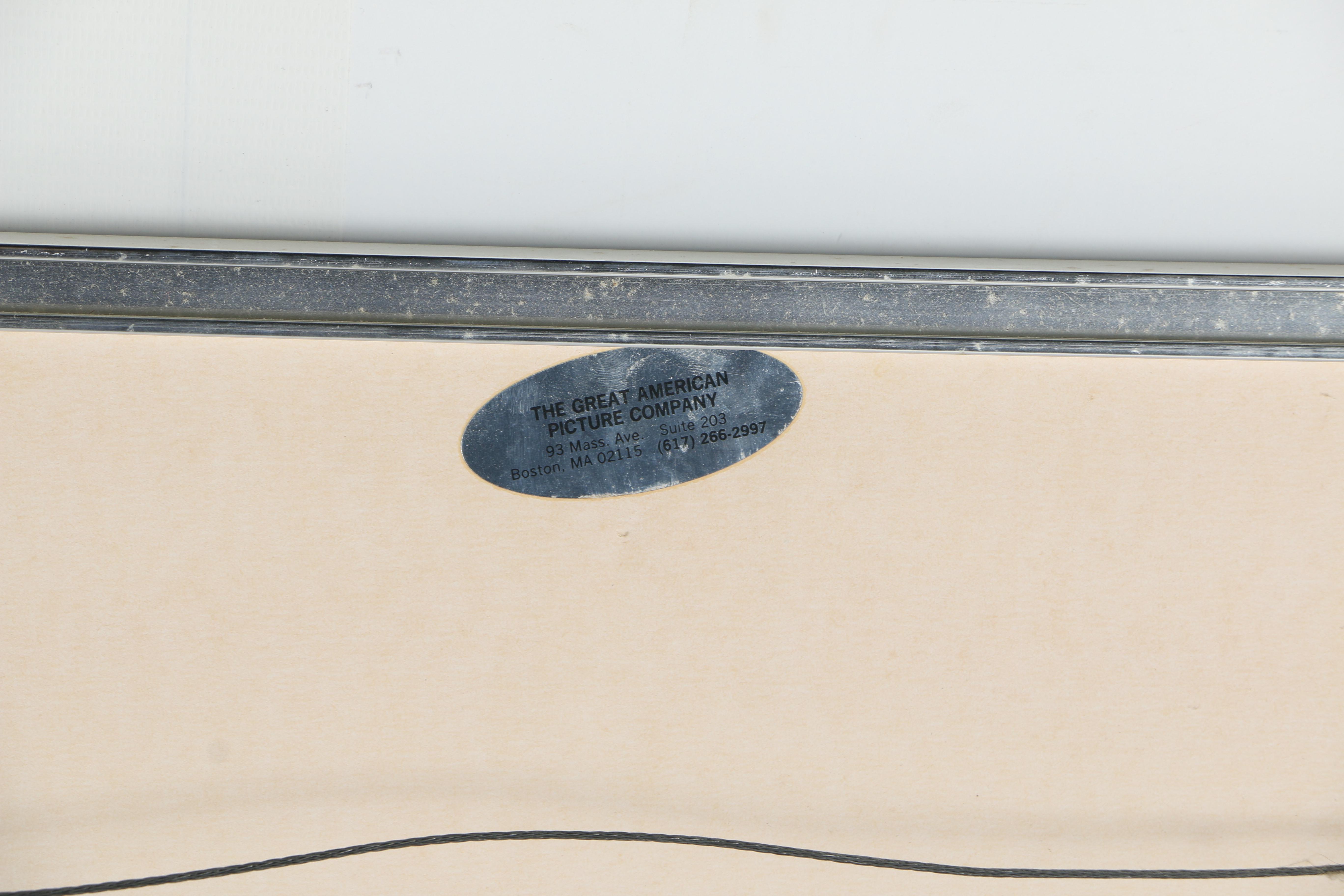 Two Framed Color Photographs of Large Ships