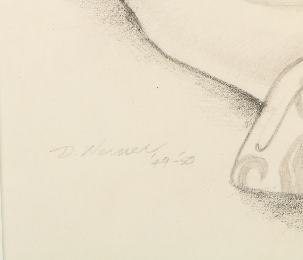 Don Werner Graphite Drawing on Paper of Figurative Scene