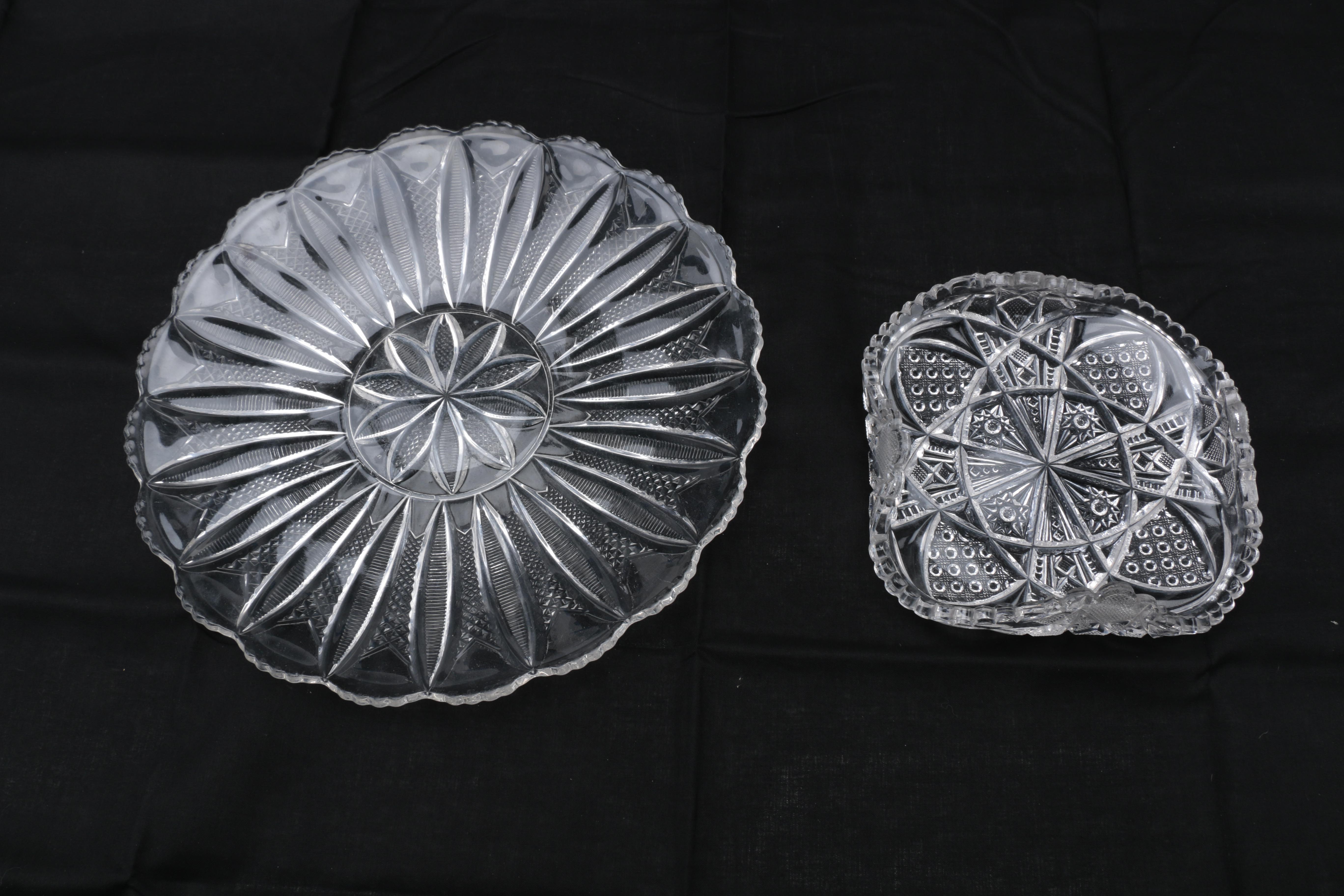 Assorted Cut Glass Decor