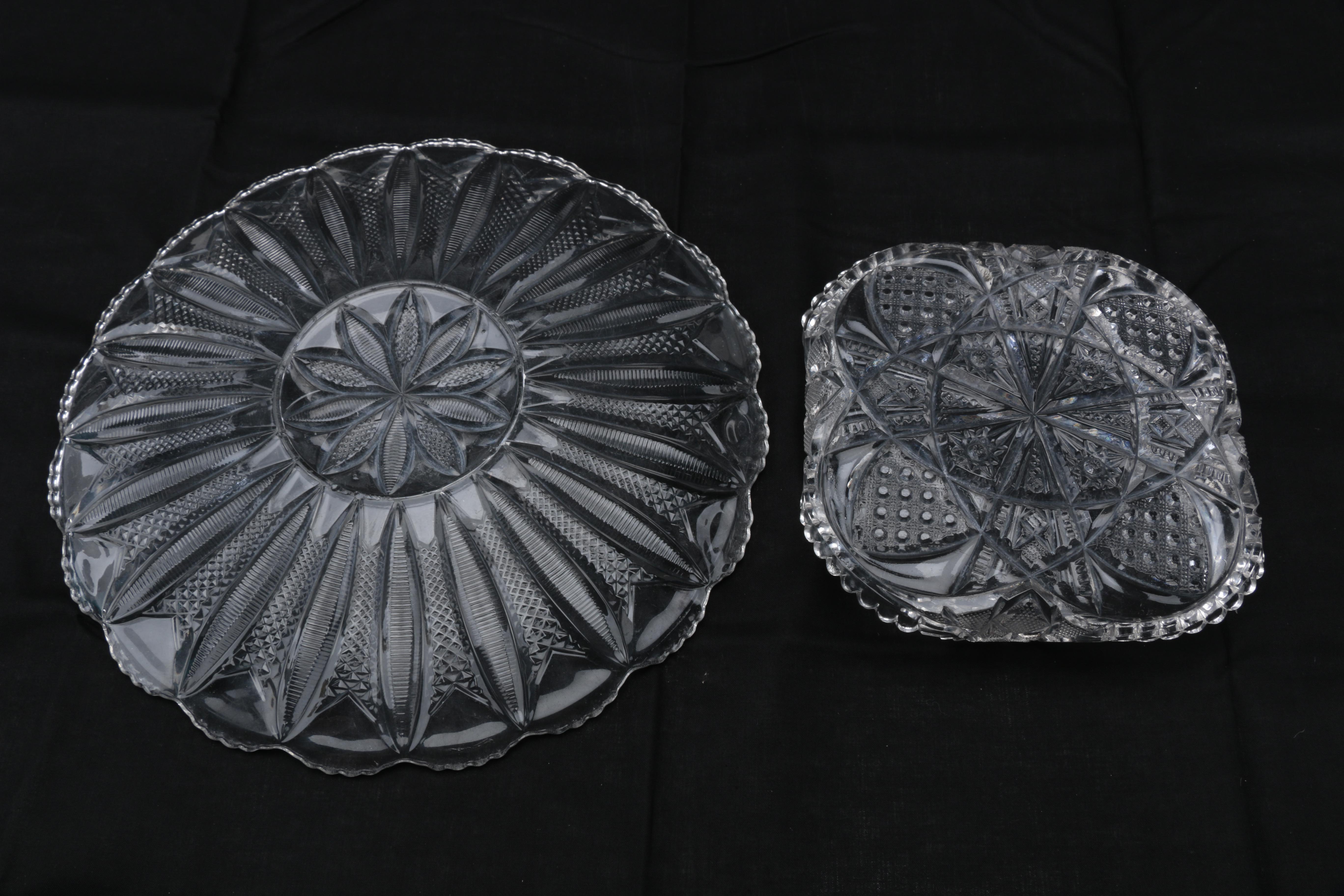 Assorted Cut Glass Decor