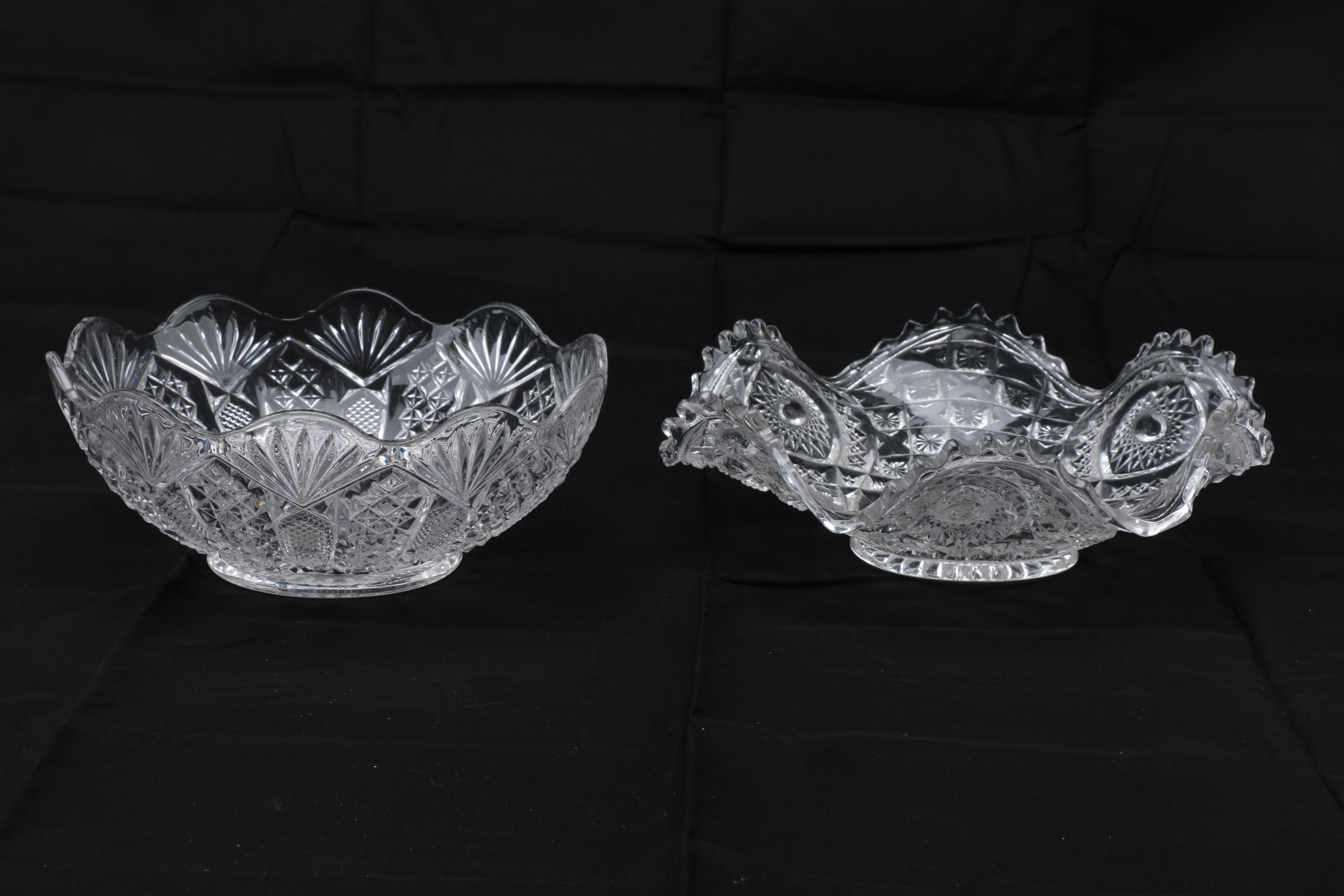 Assorted Cut Glass Decor