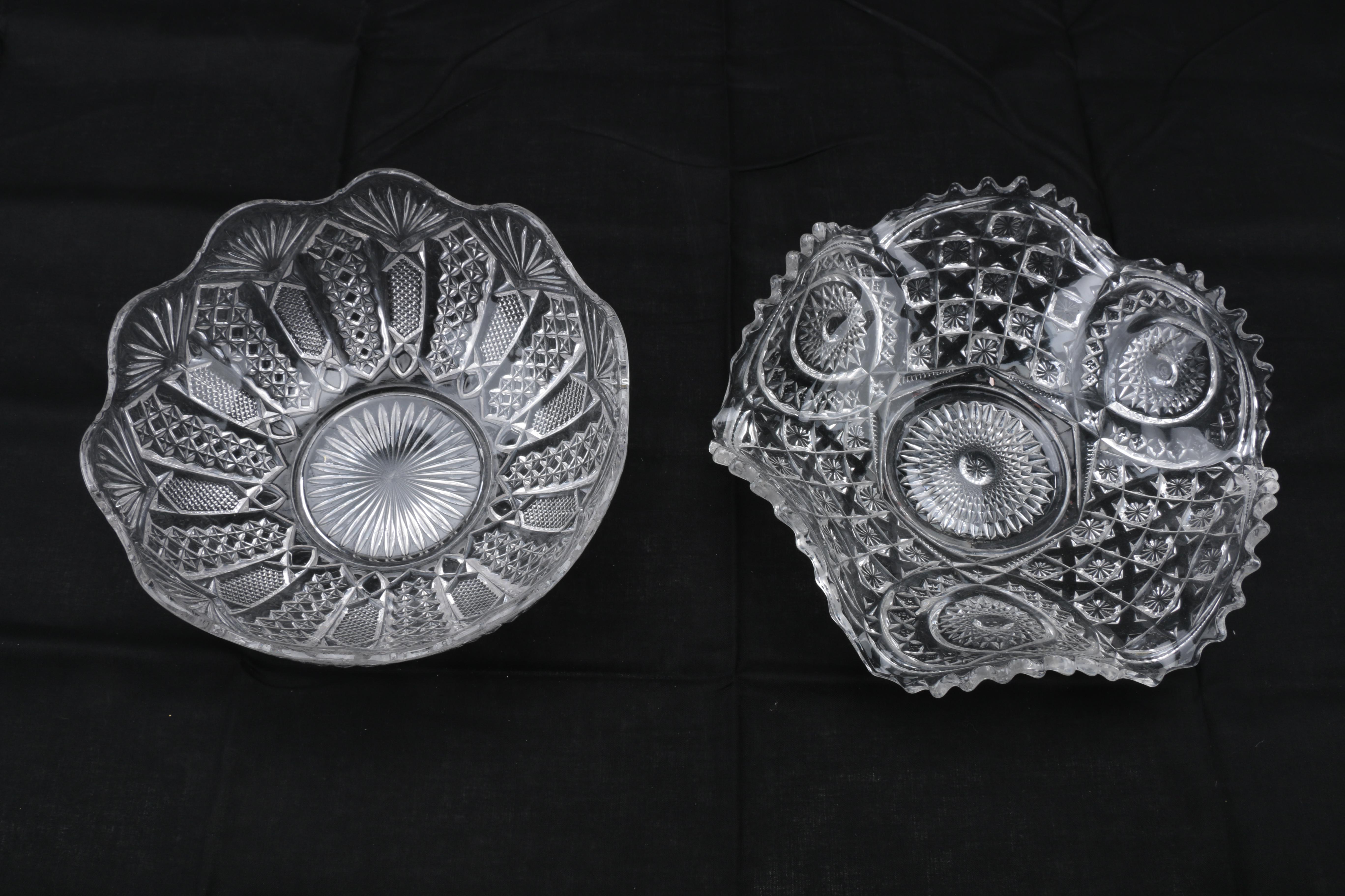 Assorted Cut Glass Decor