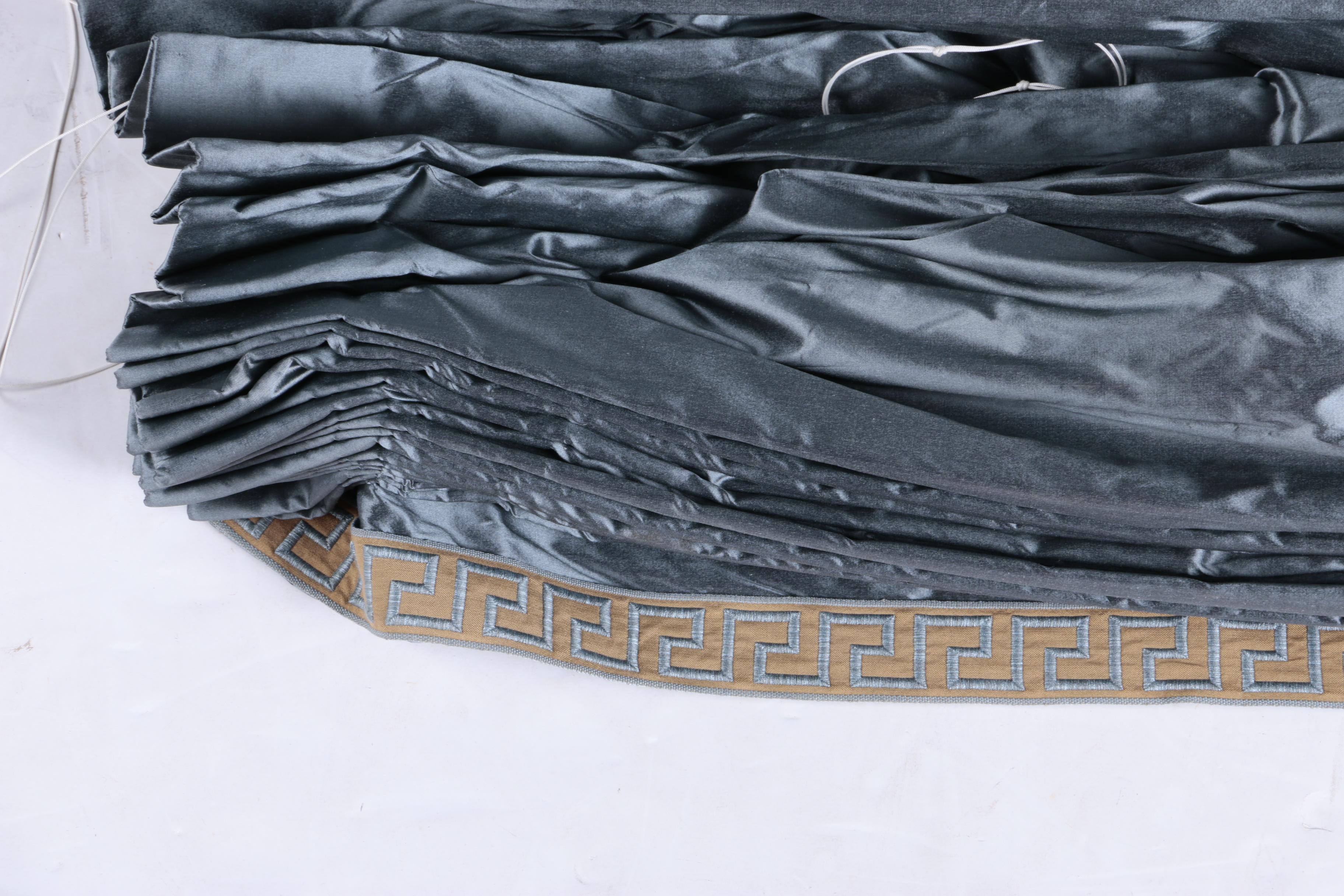 Pair of Custom Silk Roman Shades