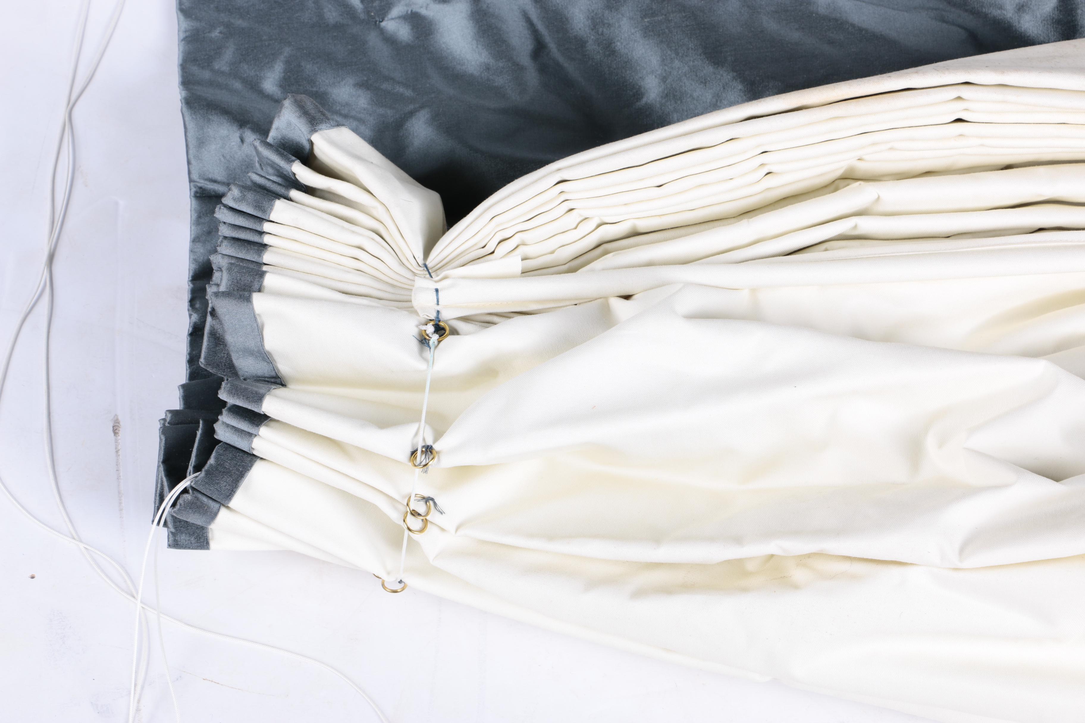 Pair of Custom Silk Roman Shades