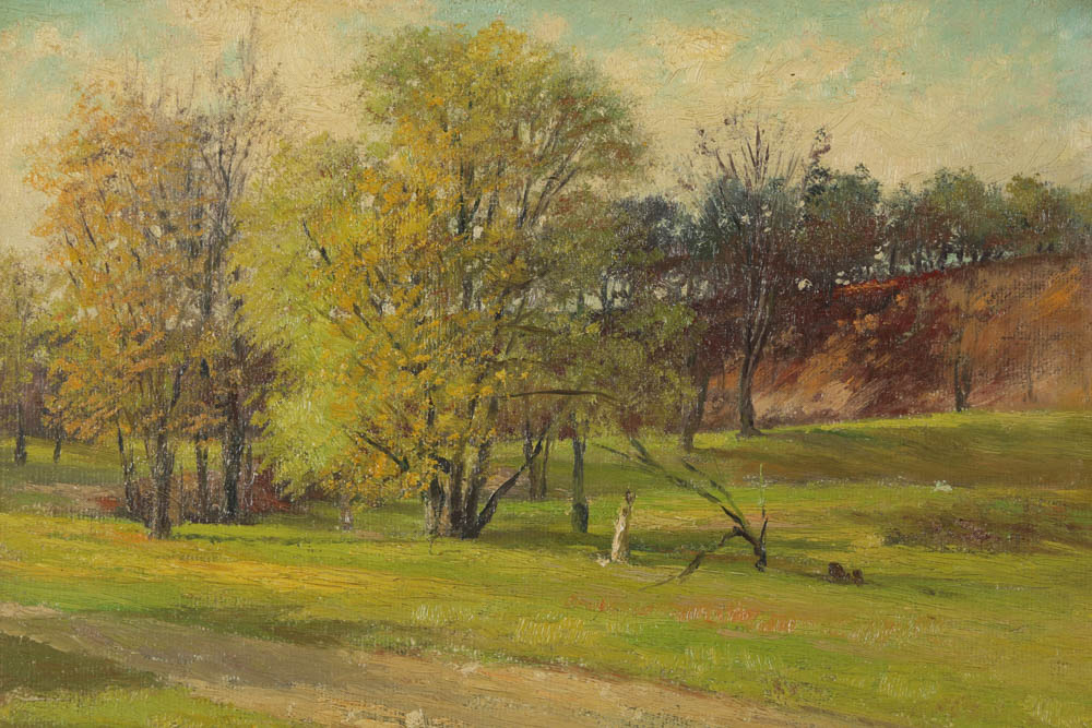 Oil Painting on Academy Board of a Landscape