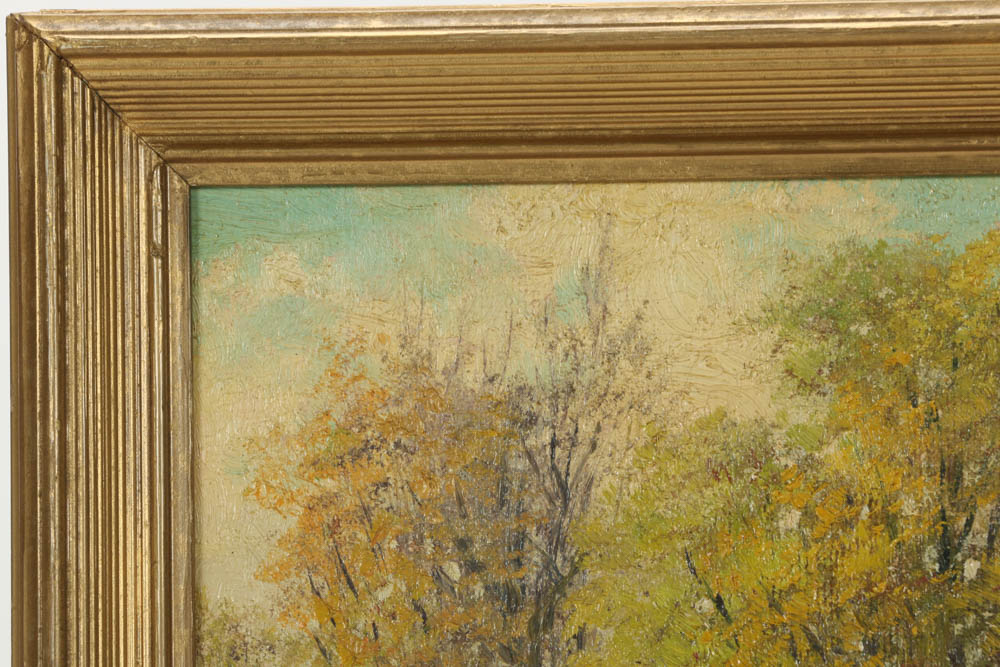 Oil Painting on Academy Board of a Landscape