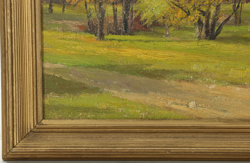 Oil Painting on Academy Board of a Landscape