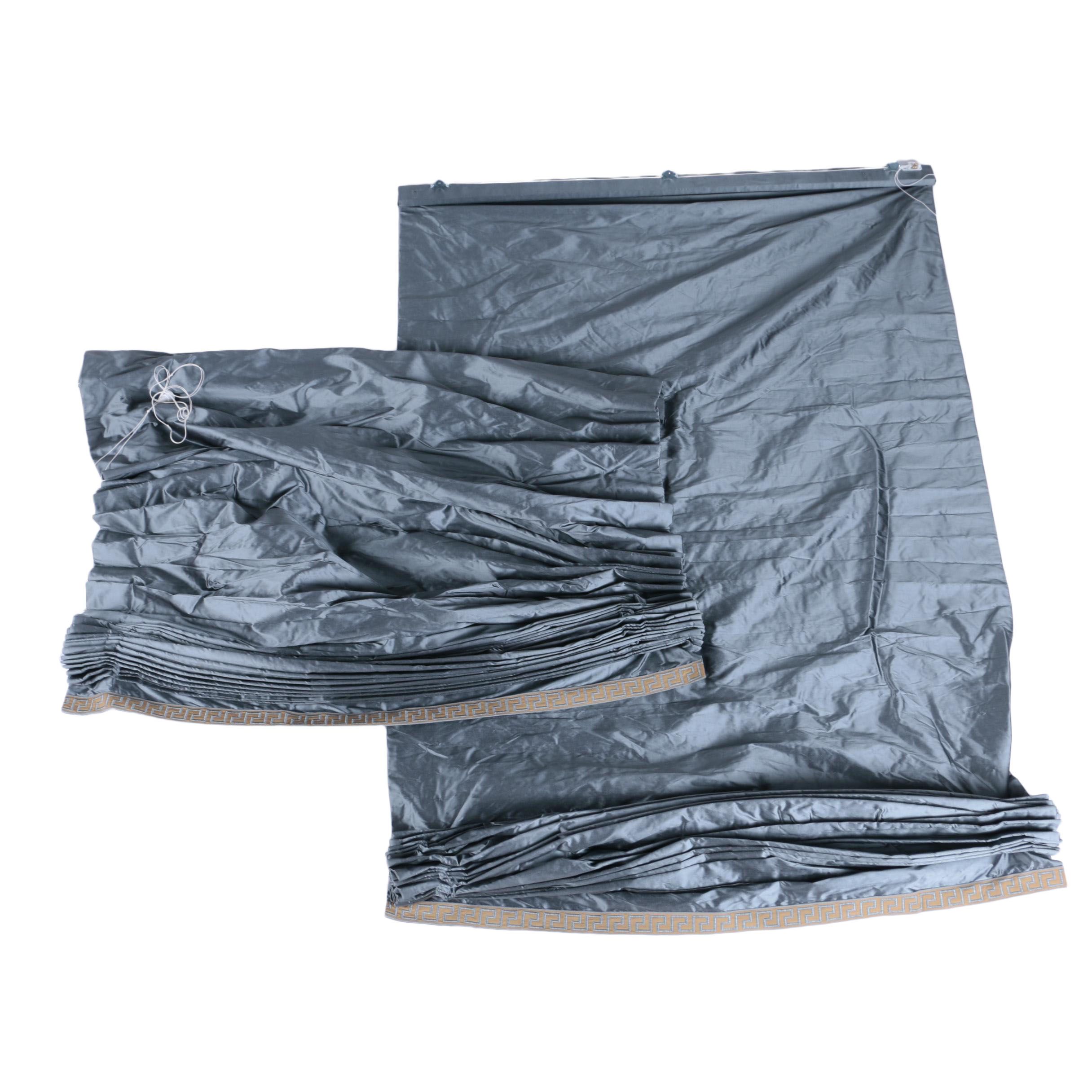 Pair of Custom Silk Roman Shades