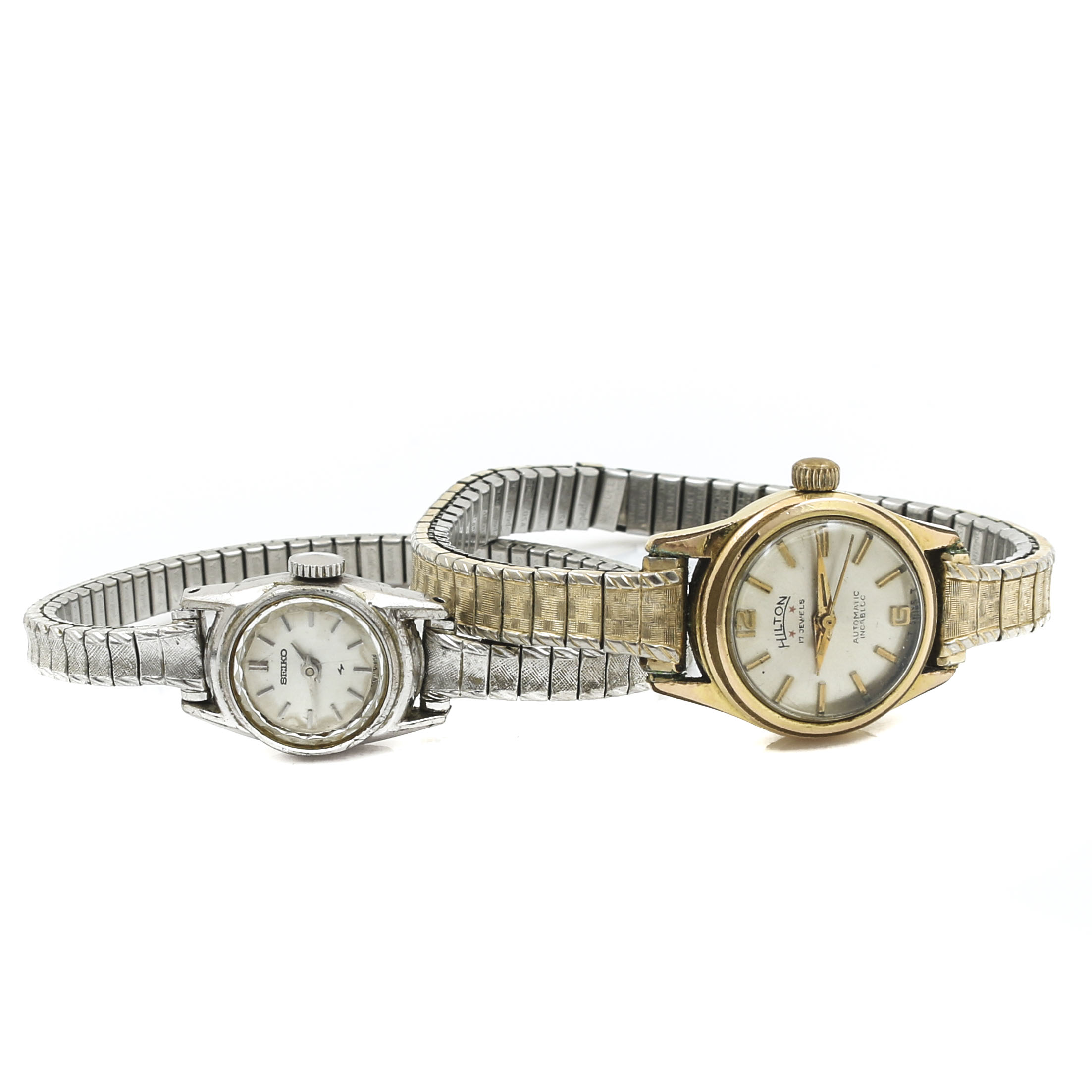 Selection of Seiko Silver Tone and Hilton Gold Tone Watches