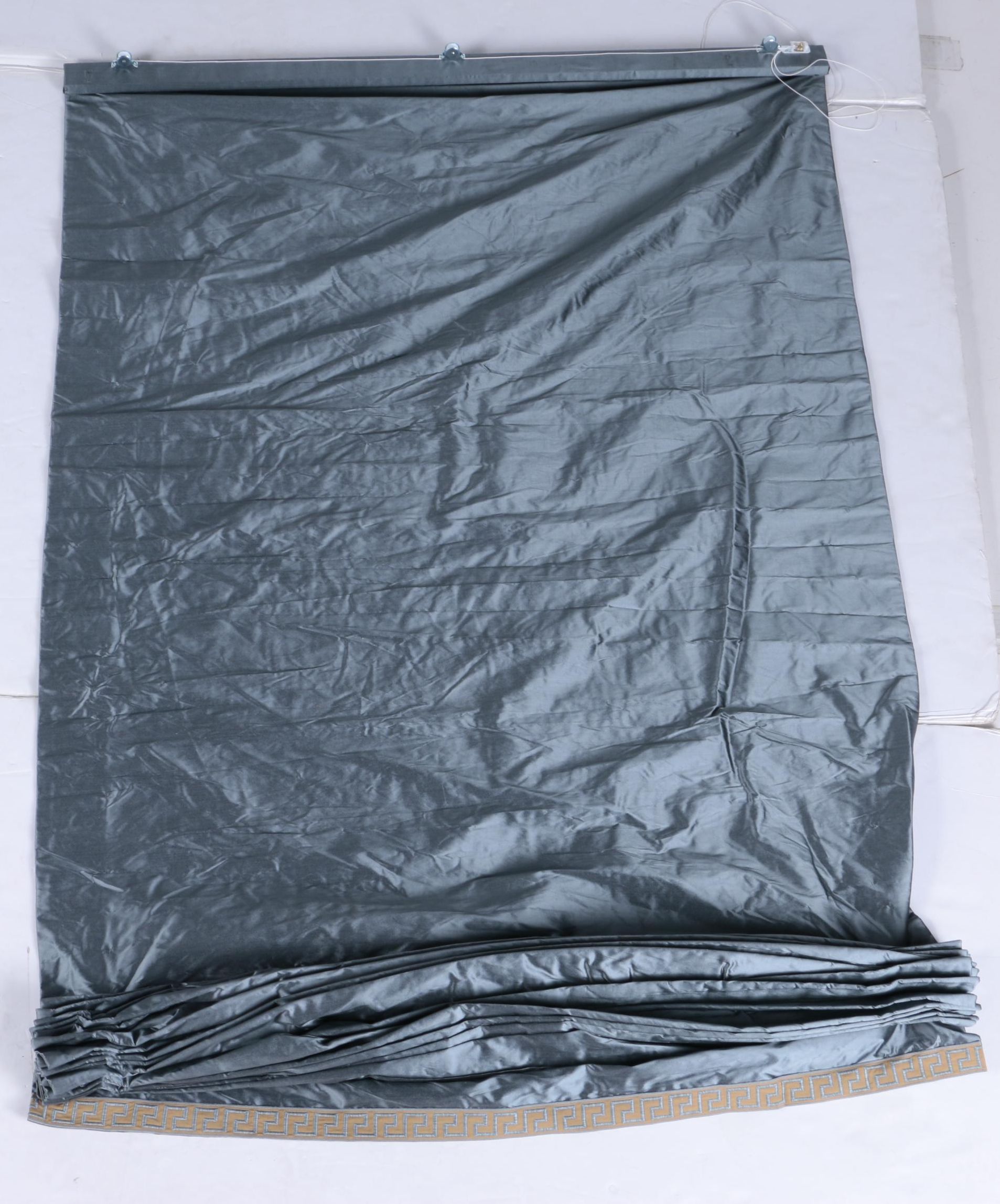 Pair of Custom Silk Roman Shades