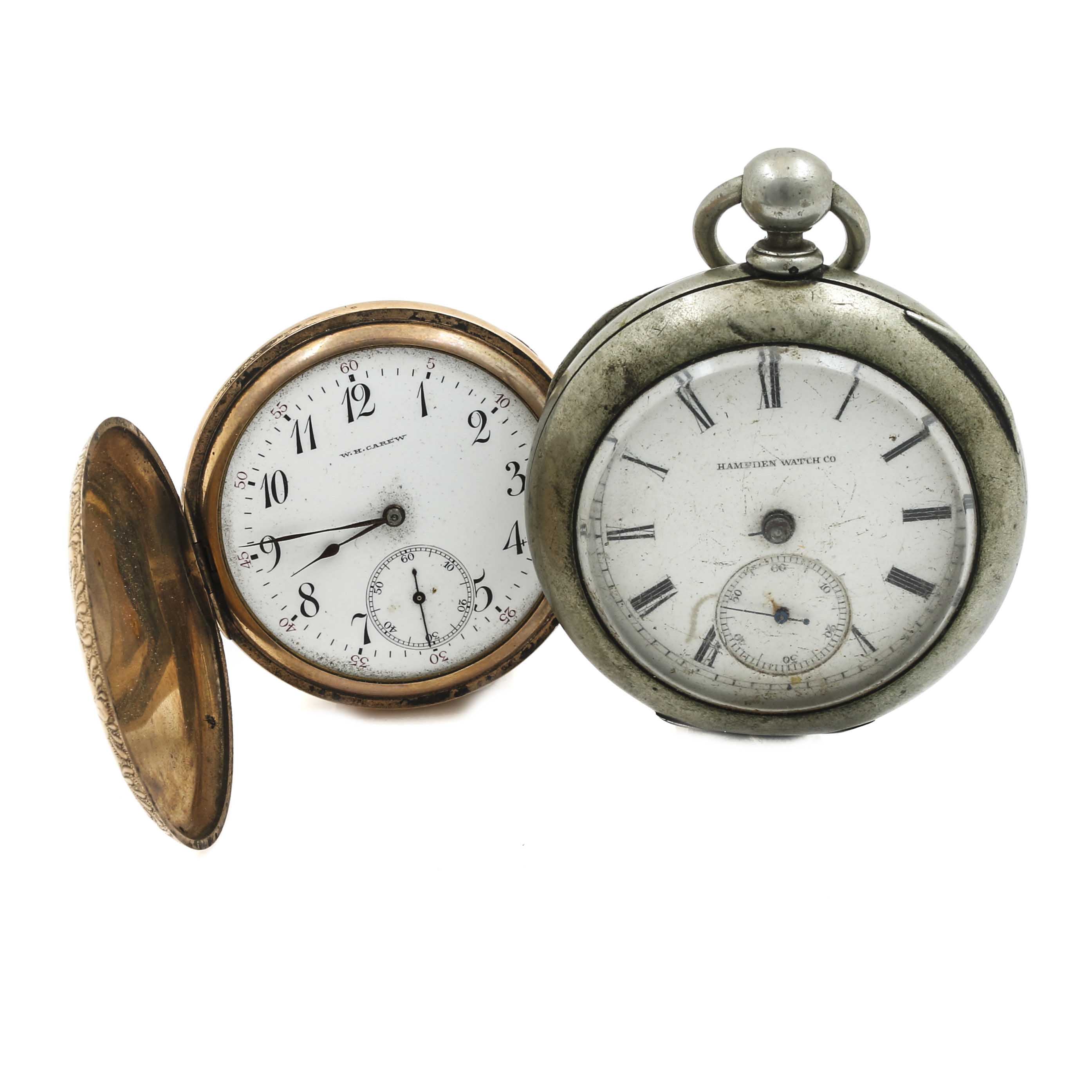 Selection Gold Filled Hunting Case and Silverine Pocket Watches