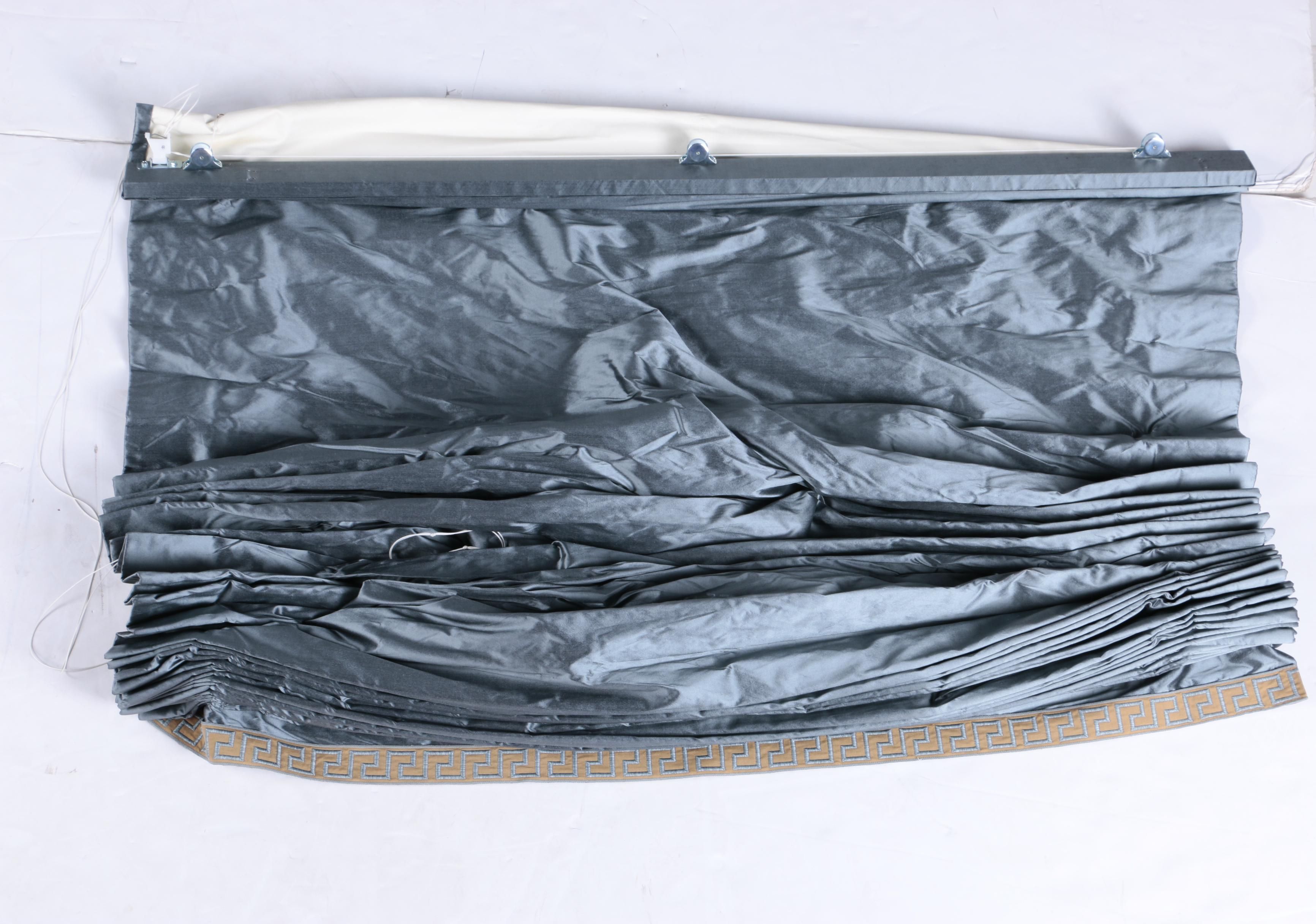 Pair of Custom Silk Roman Shades