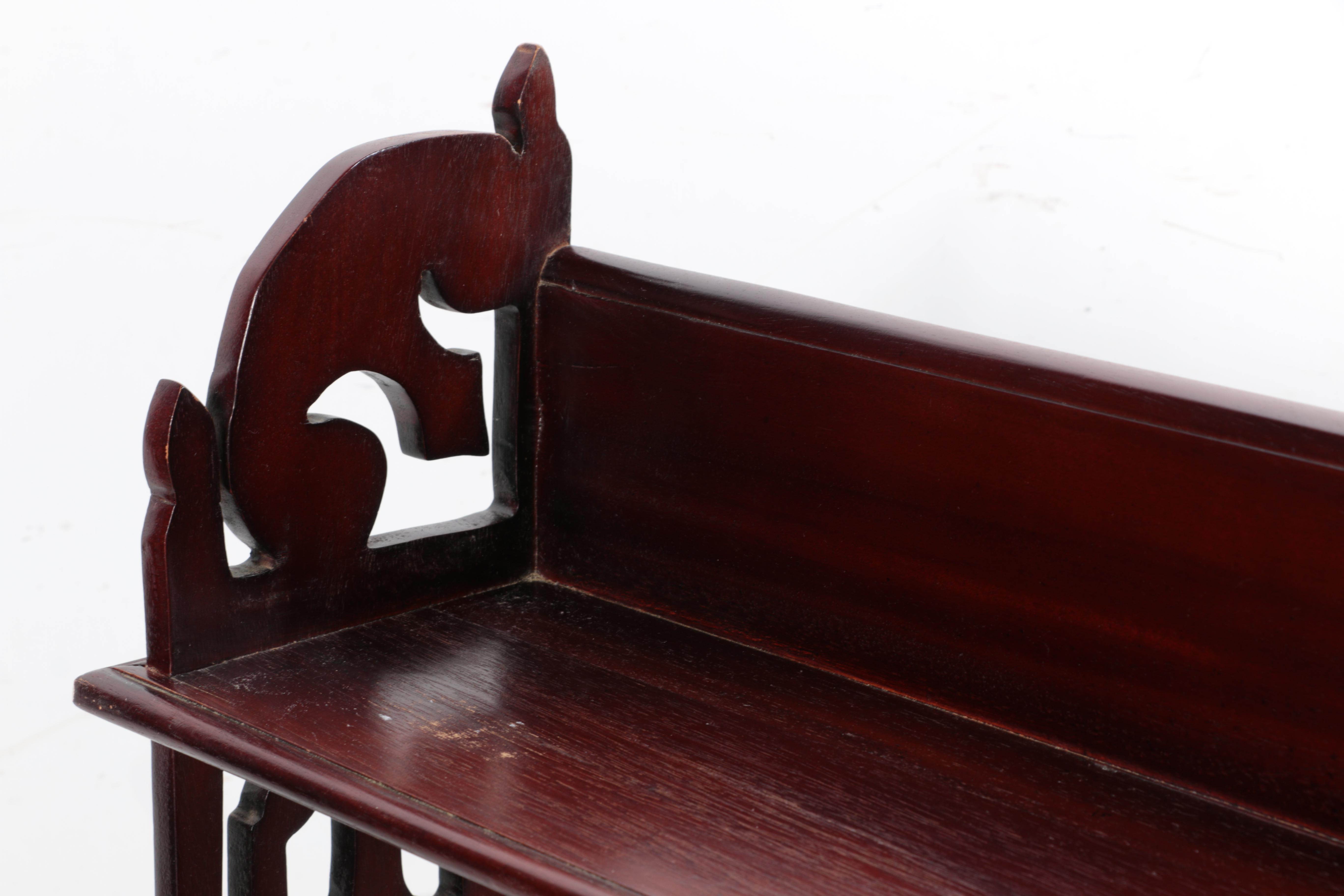 Wall Mount Curio Shelf with Drawers