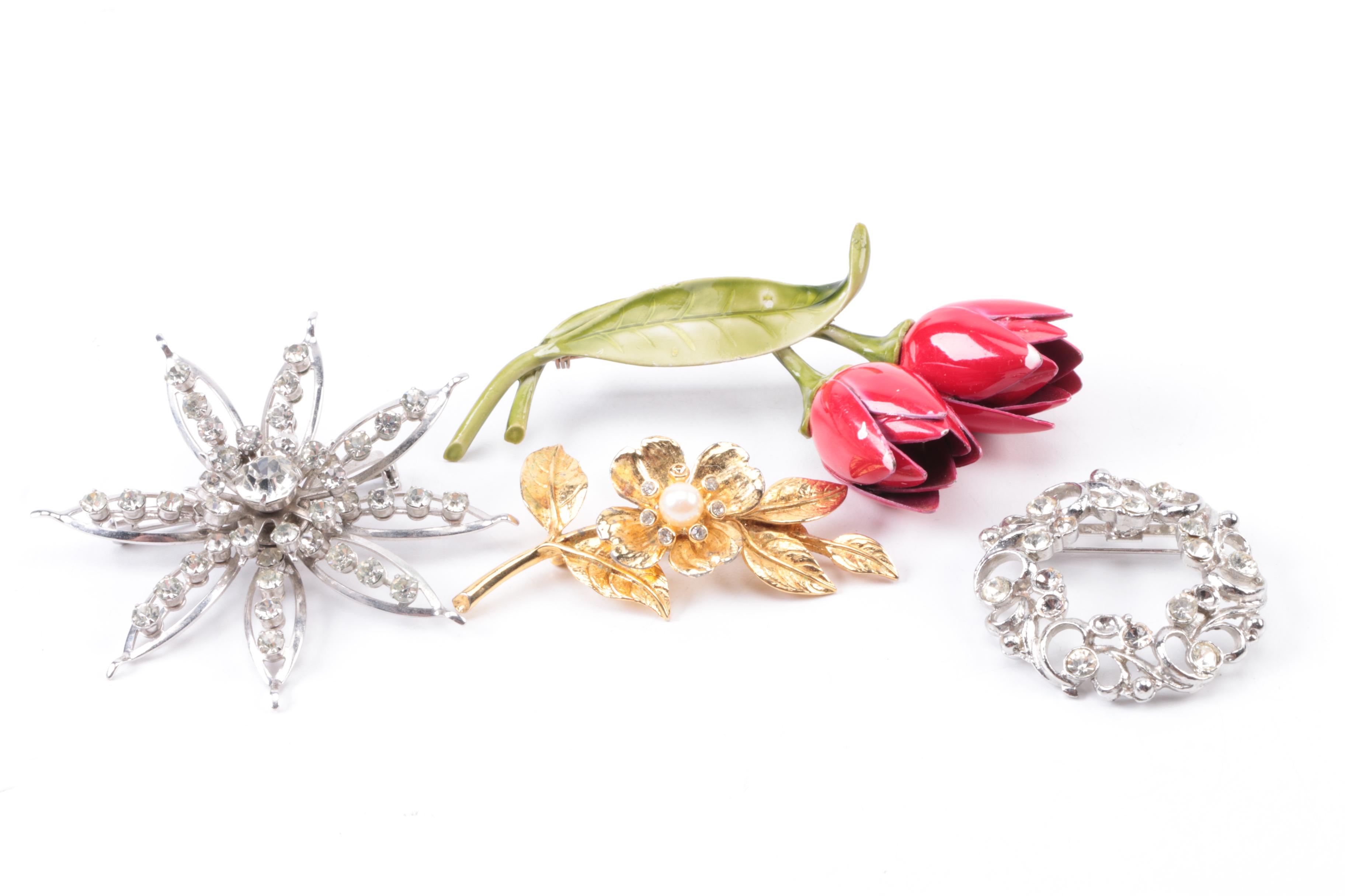 Vintage Costume Jewelry Including Sterling Silver