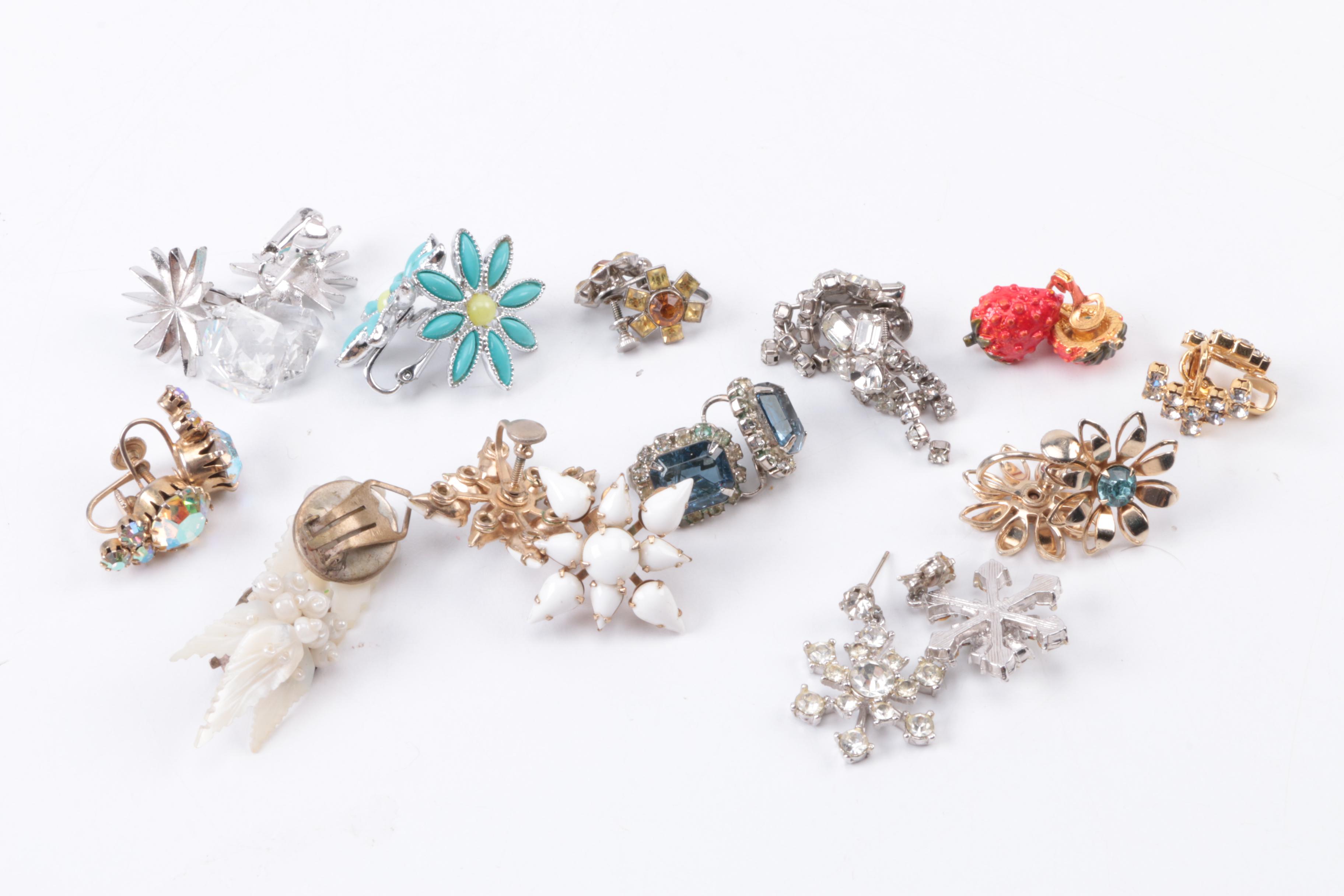 Vintage Costume Jewelry Including Sterling Silver