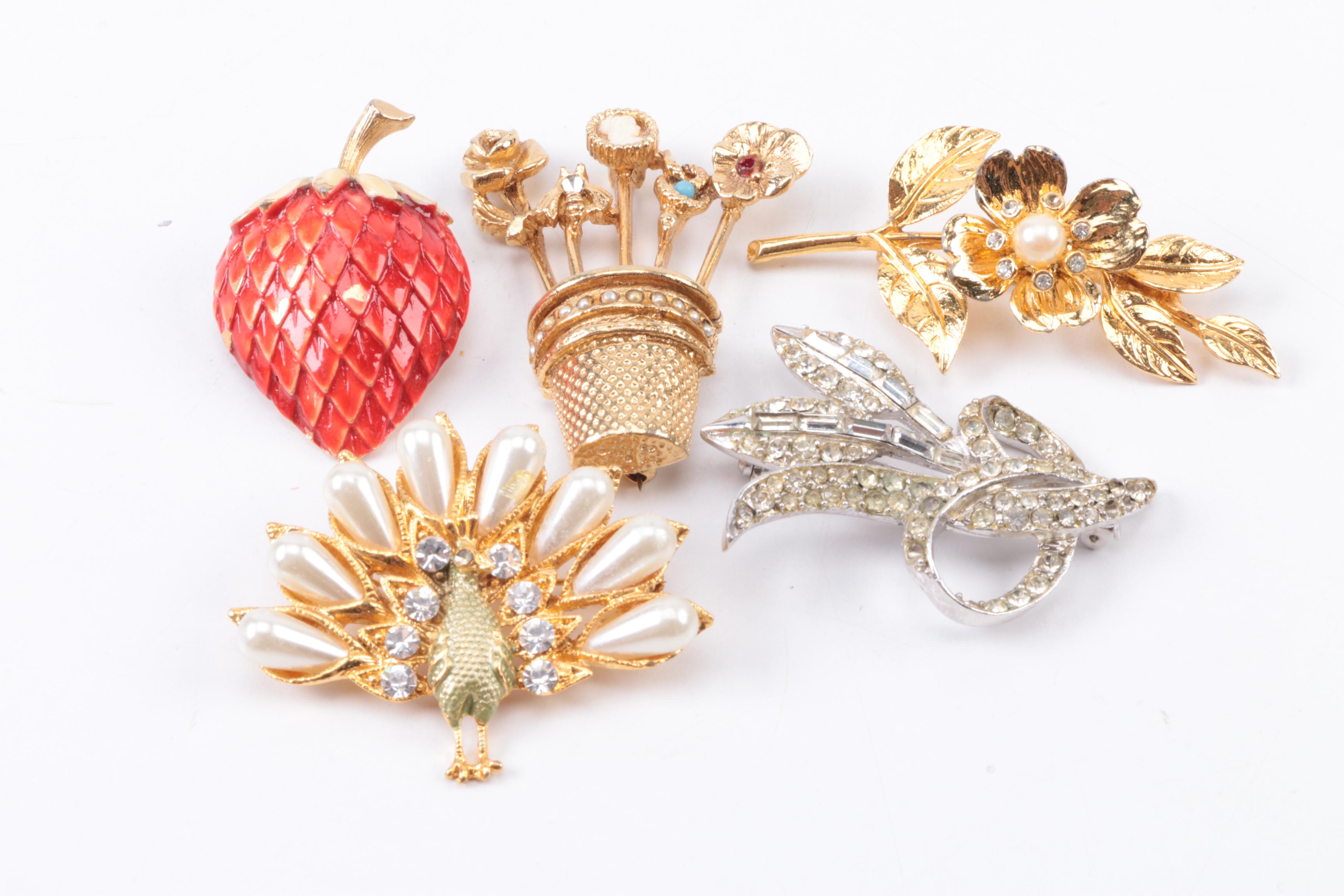 Vintage Costume Jewelry Including Sterling Silver