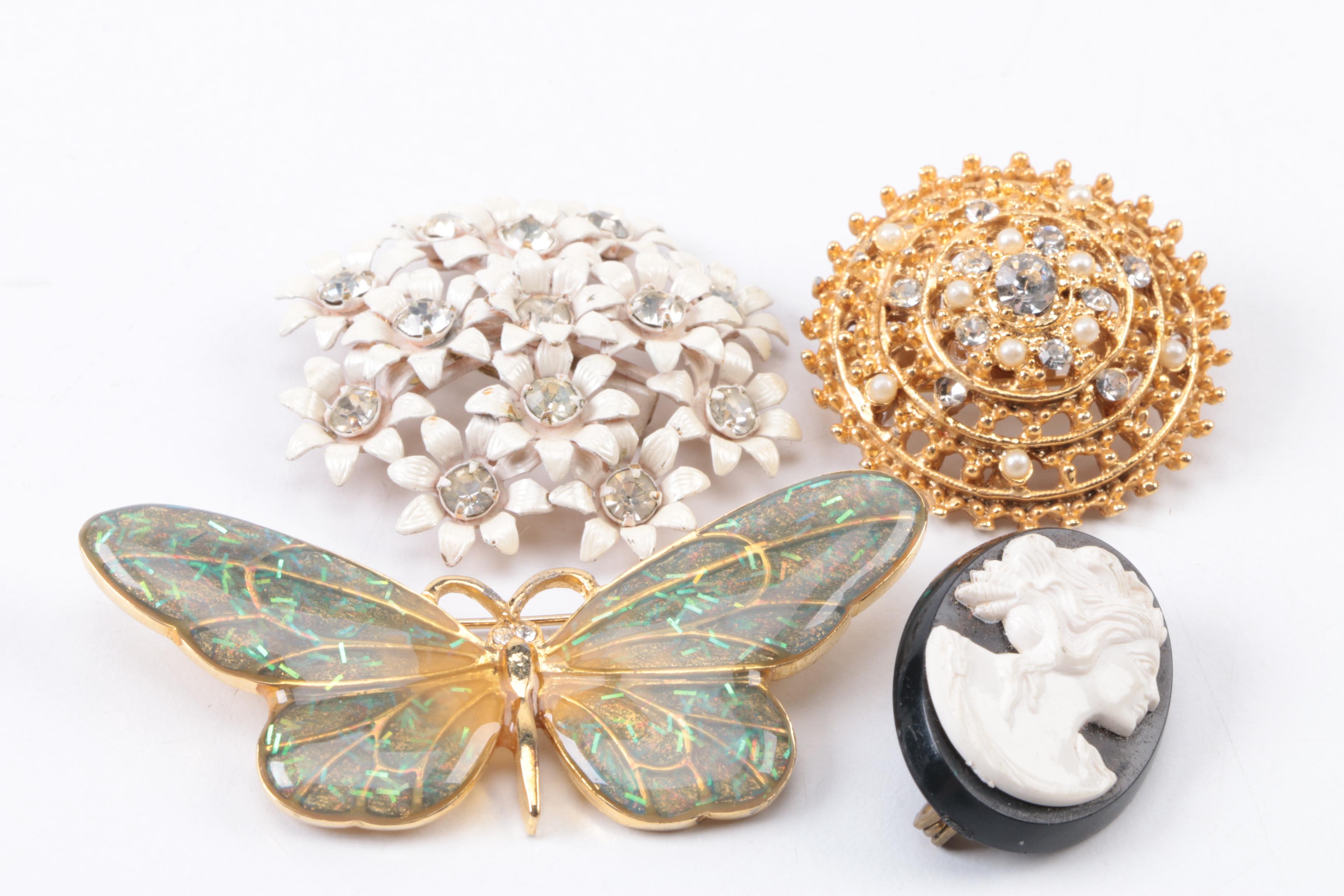 Vintage Costume Jewelry Including Sterling Silver