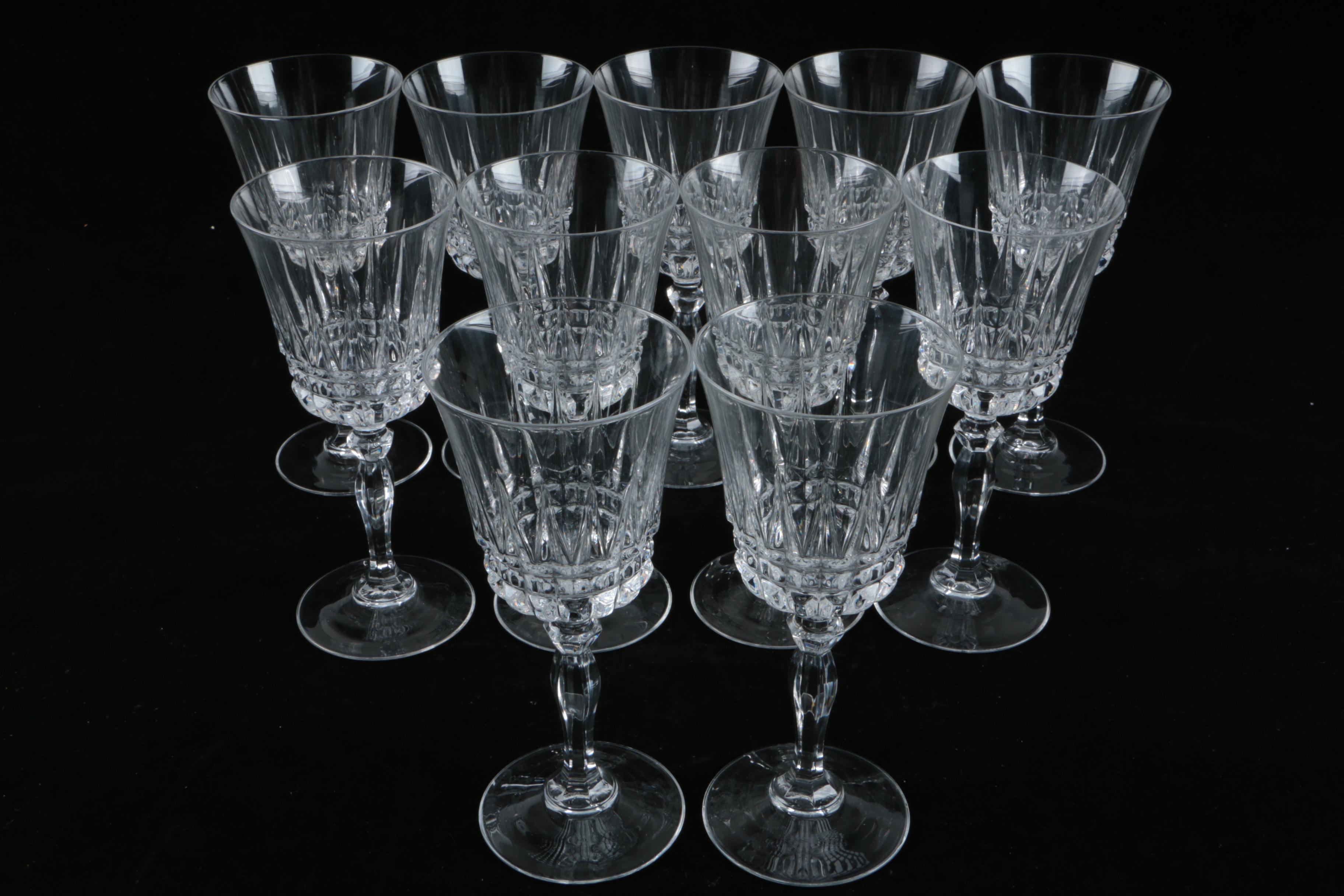 Eleven Crystal Wine Glasses