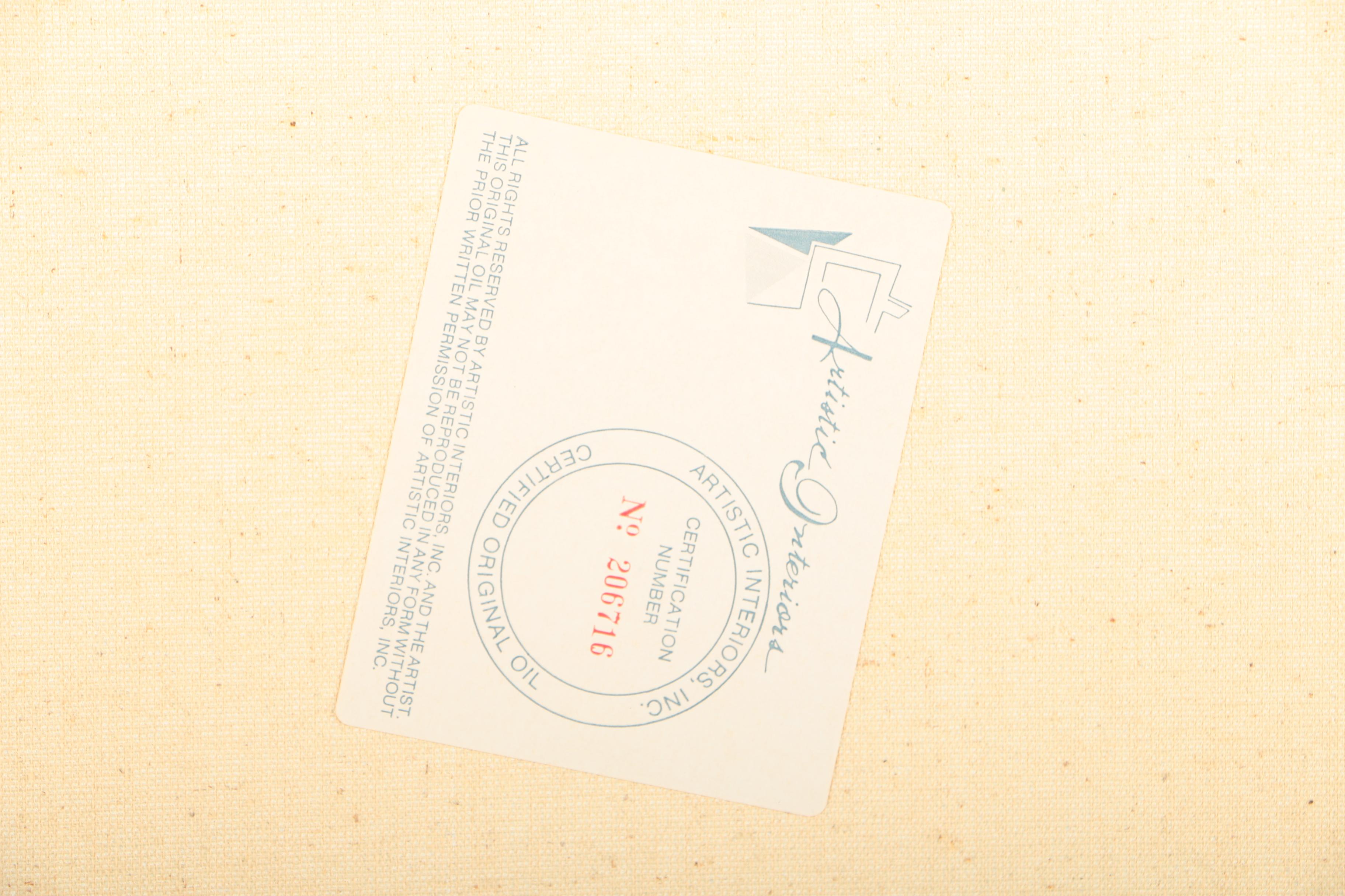 G. Whitman Oil Painting of Mountain Landscape