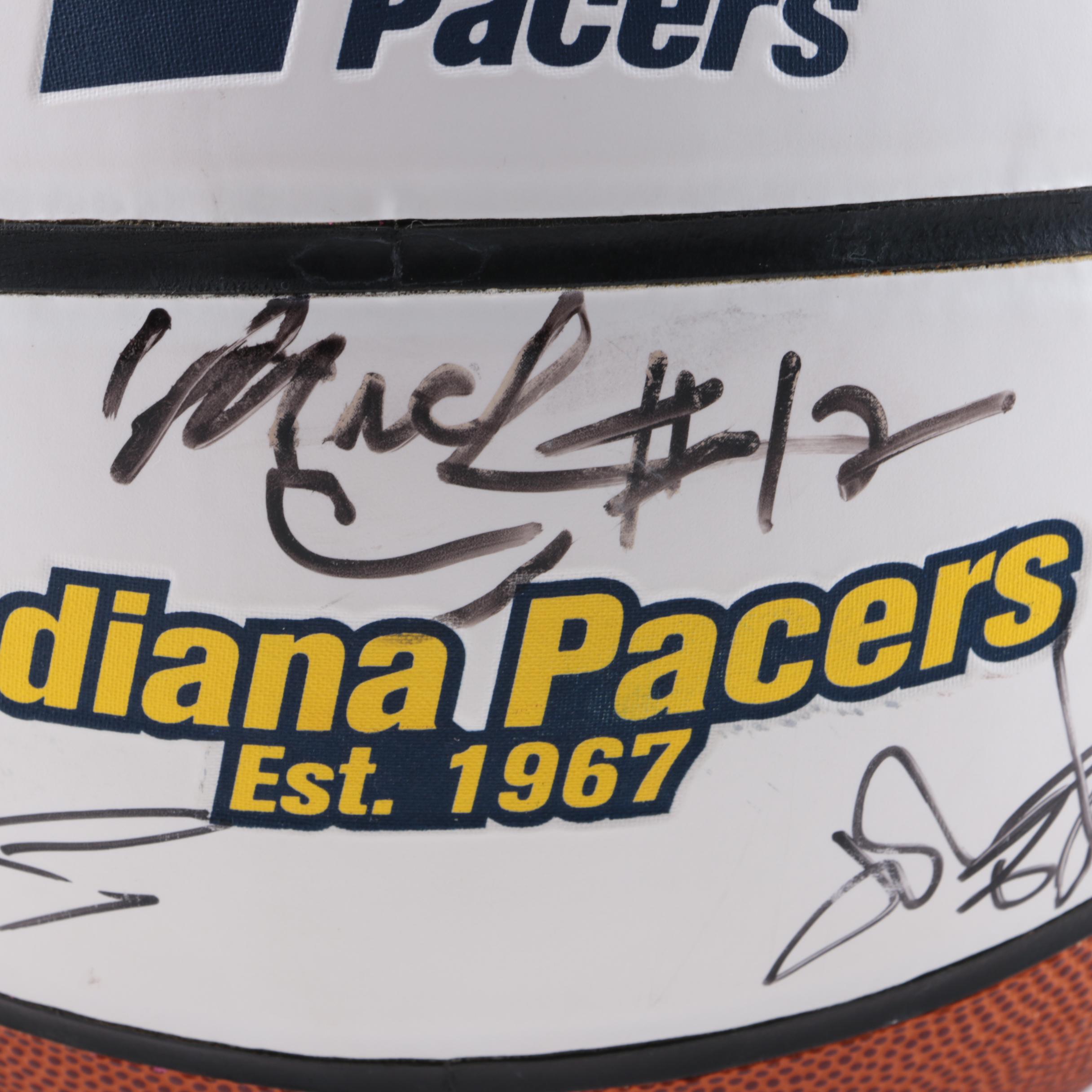 Autographed 2003 Indiana Pacers Basketball
