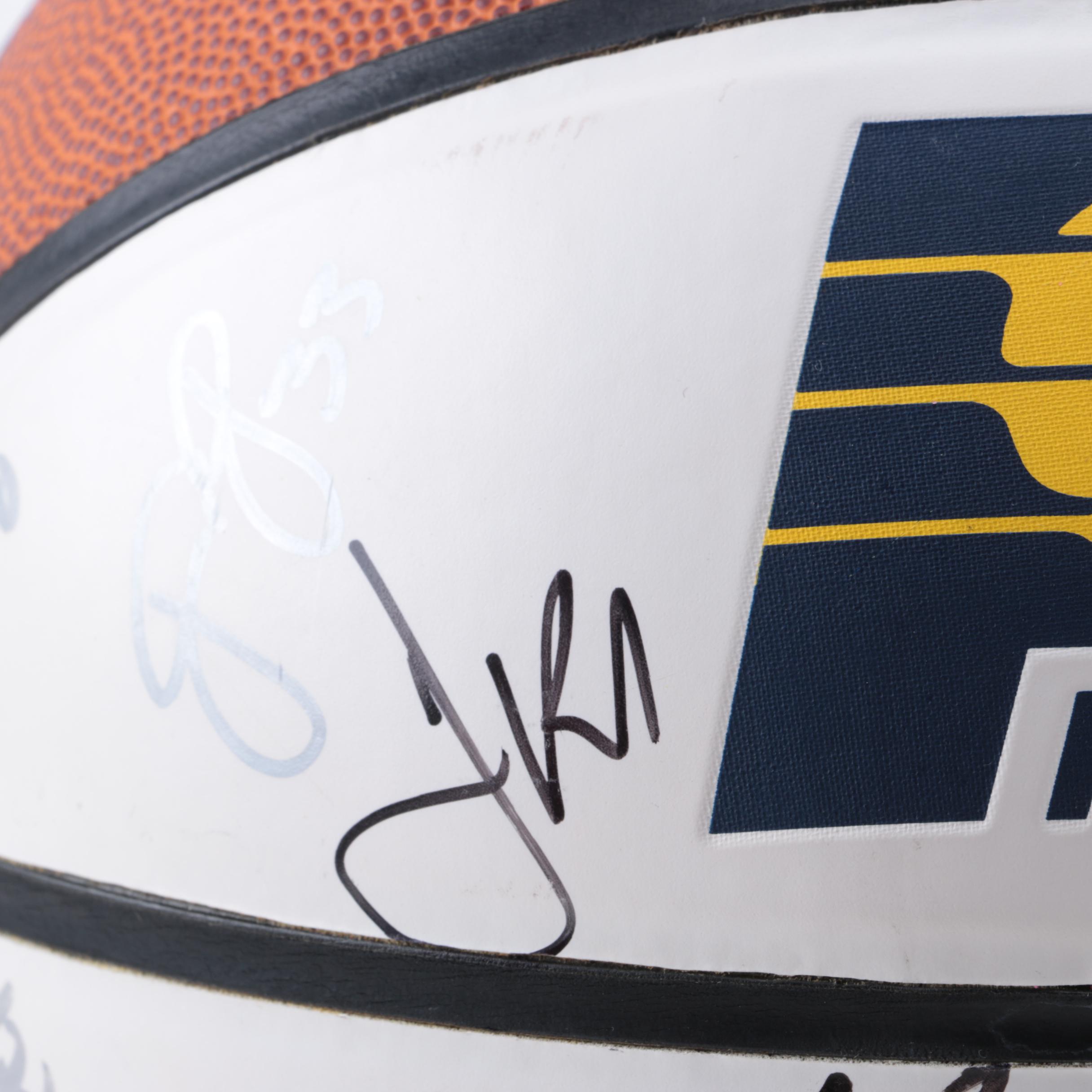 Autographed 2003 Indiana Pacers Basketball