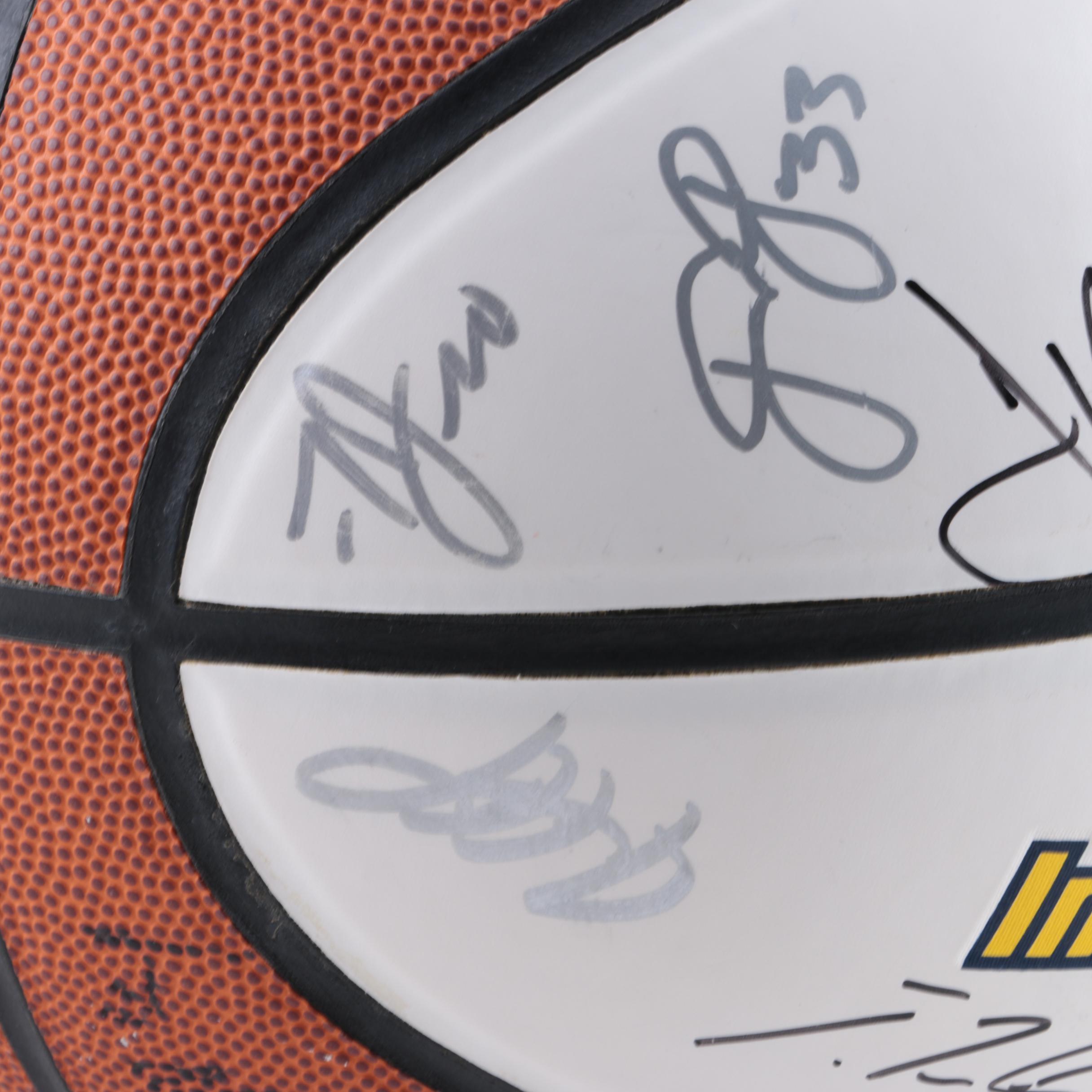 Autographed 2003 Indiana Pacers Basketball