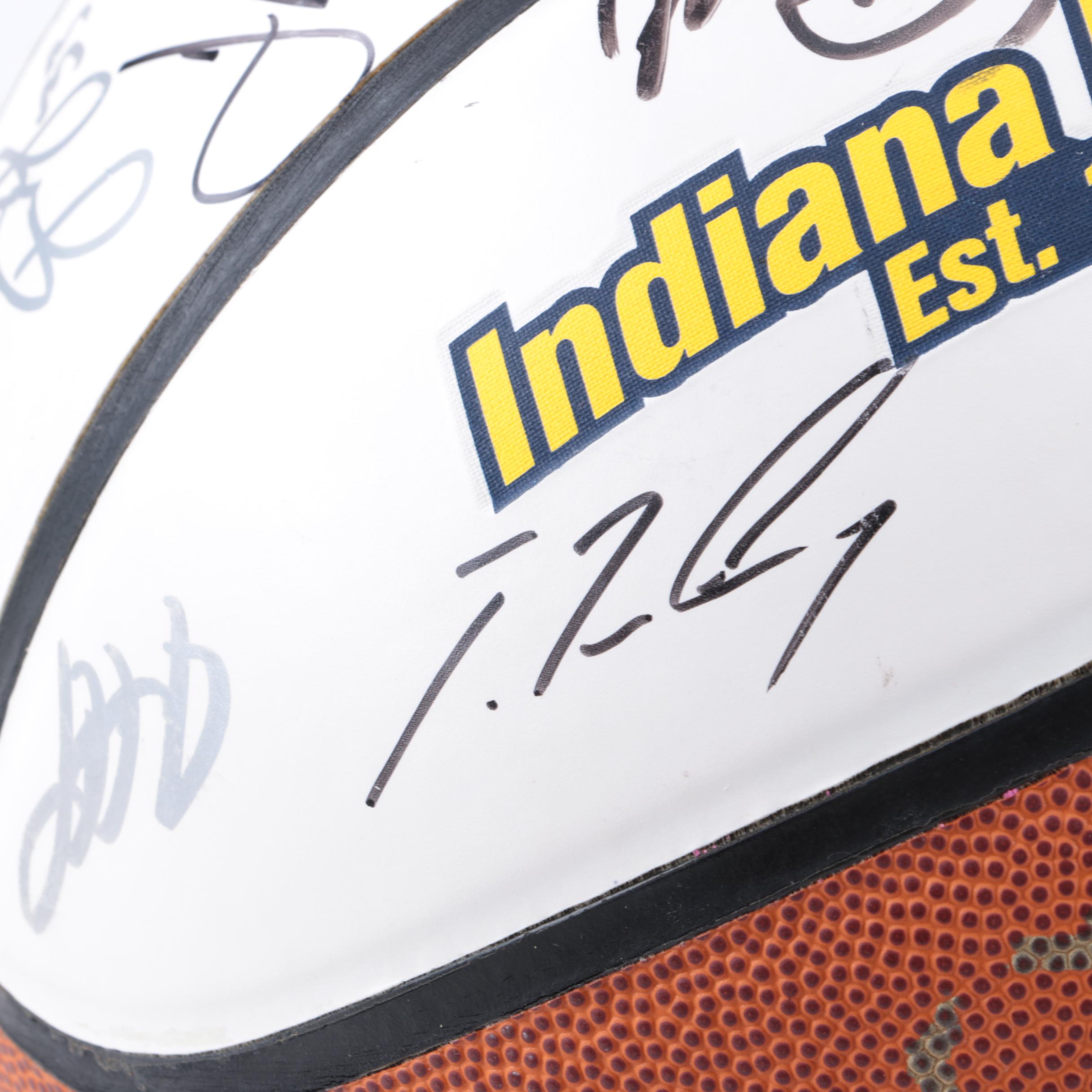 Autographed 2003 Indiana Pacers Basketball